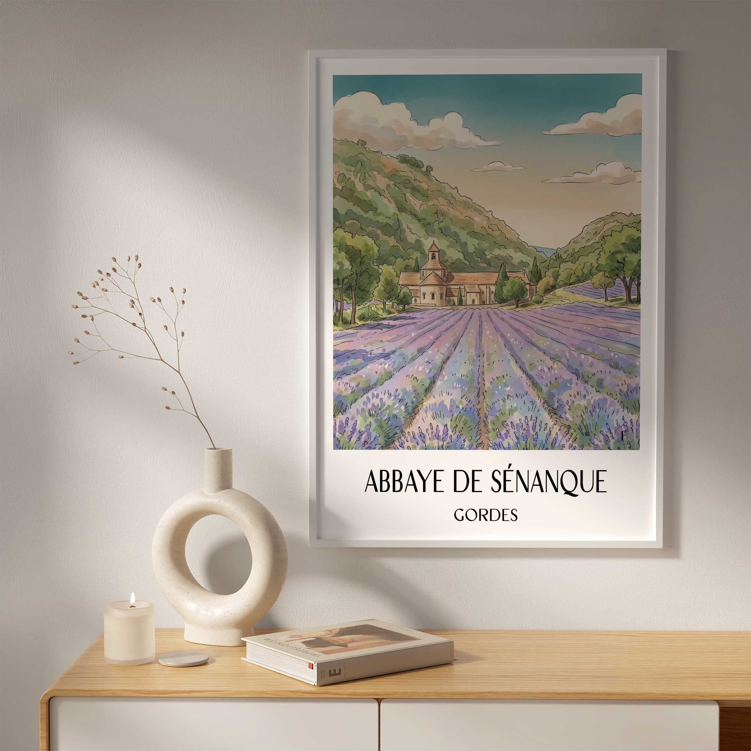abbaye-de-sénanque-gordes-frankreich-poster-aquarell