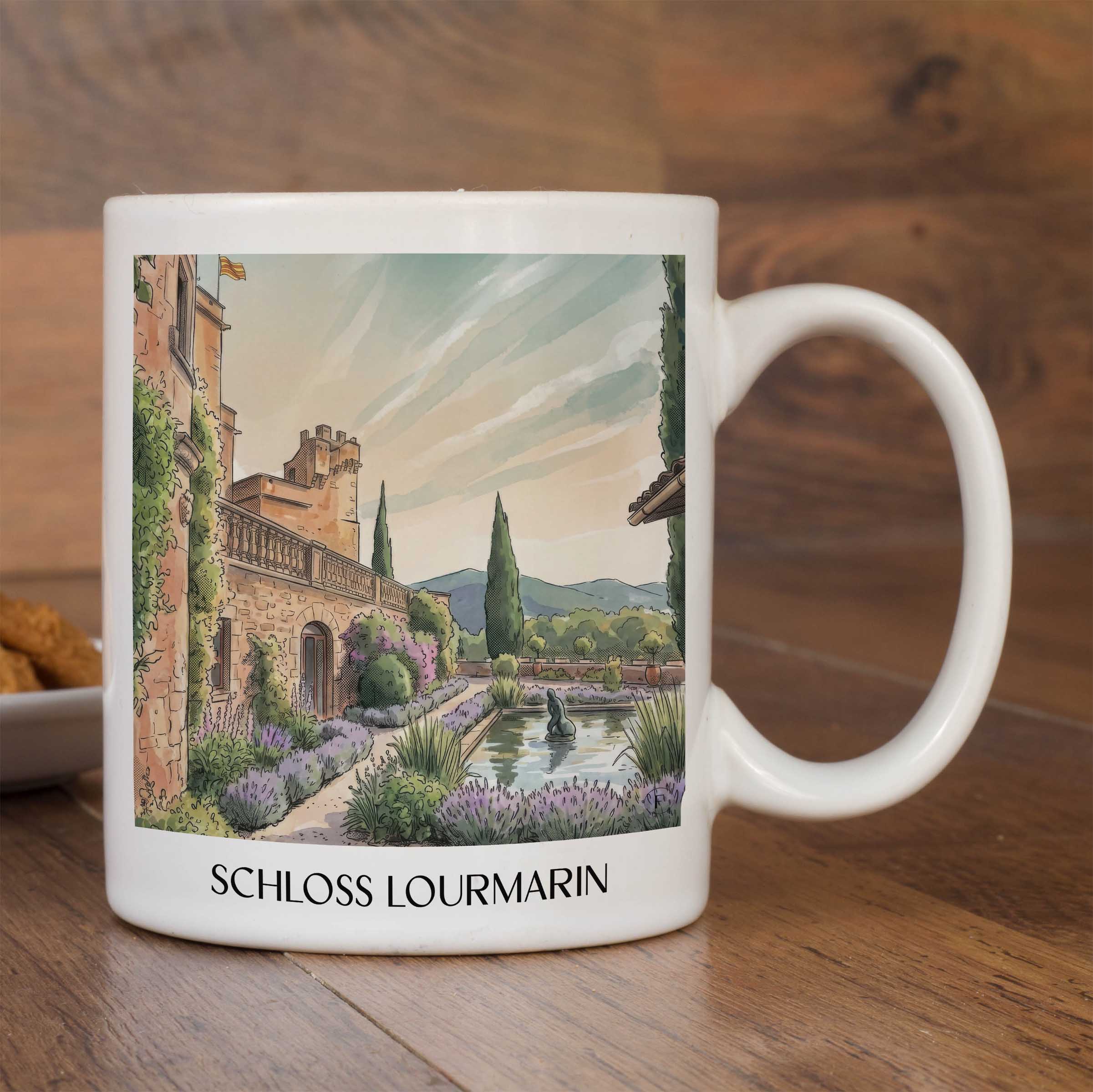 schloss-lourmarin-provence-frankreich-kaffeebecher-aquarell