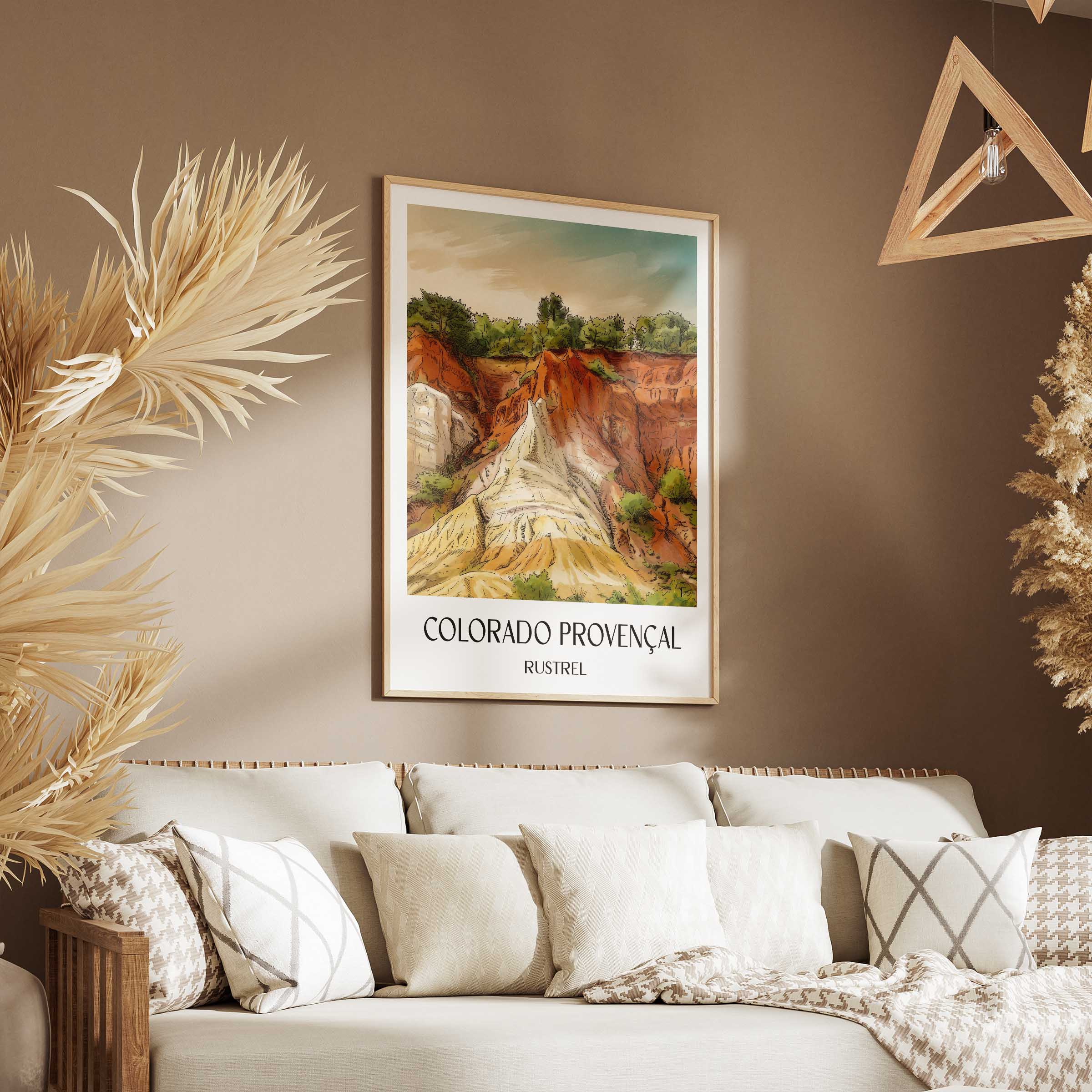 colorado-provençal-rustrel-frankreich-poster-aquarell