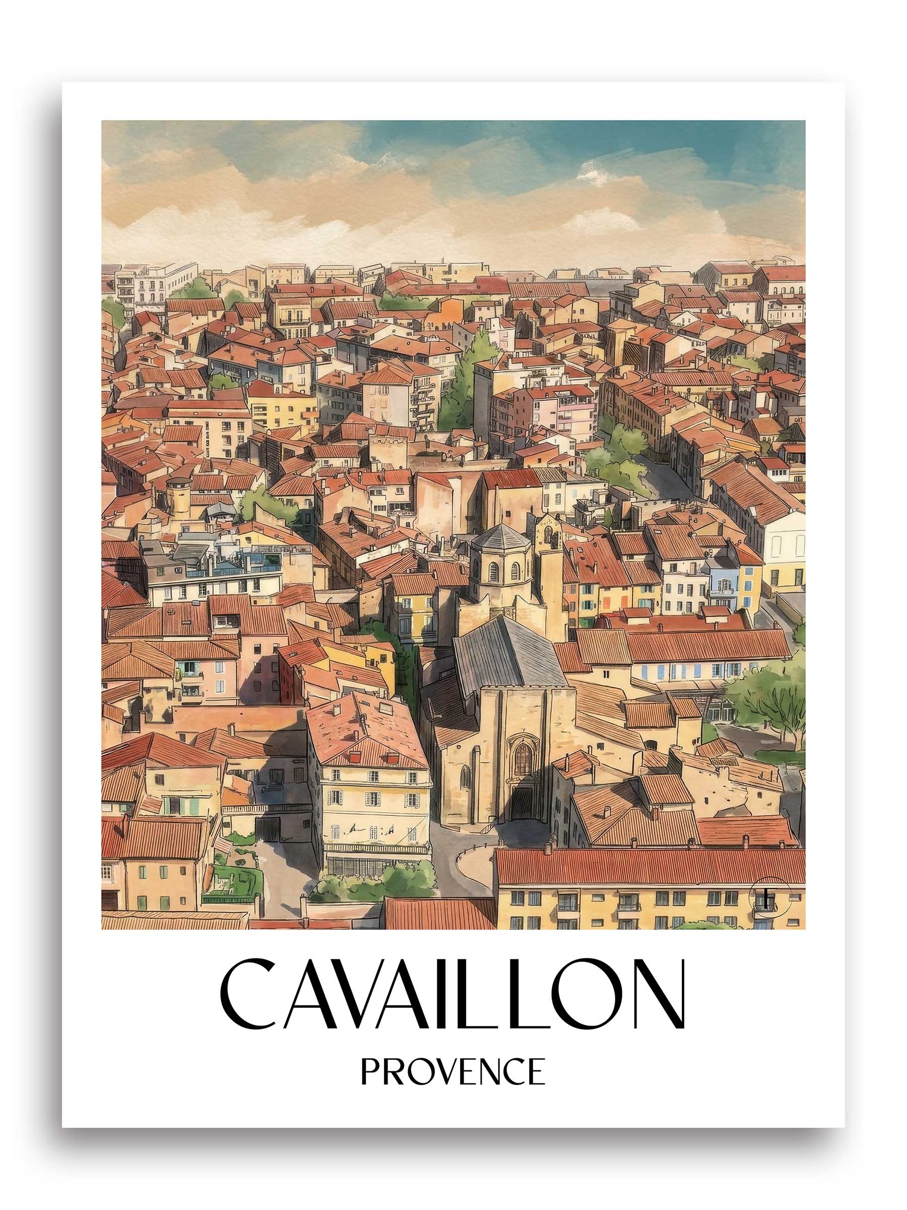 cavaillon-provence-frankreich-poster-aquarell