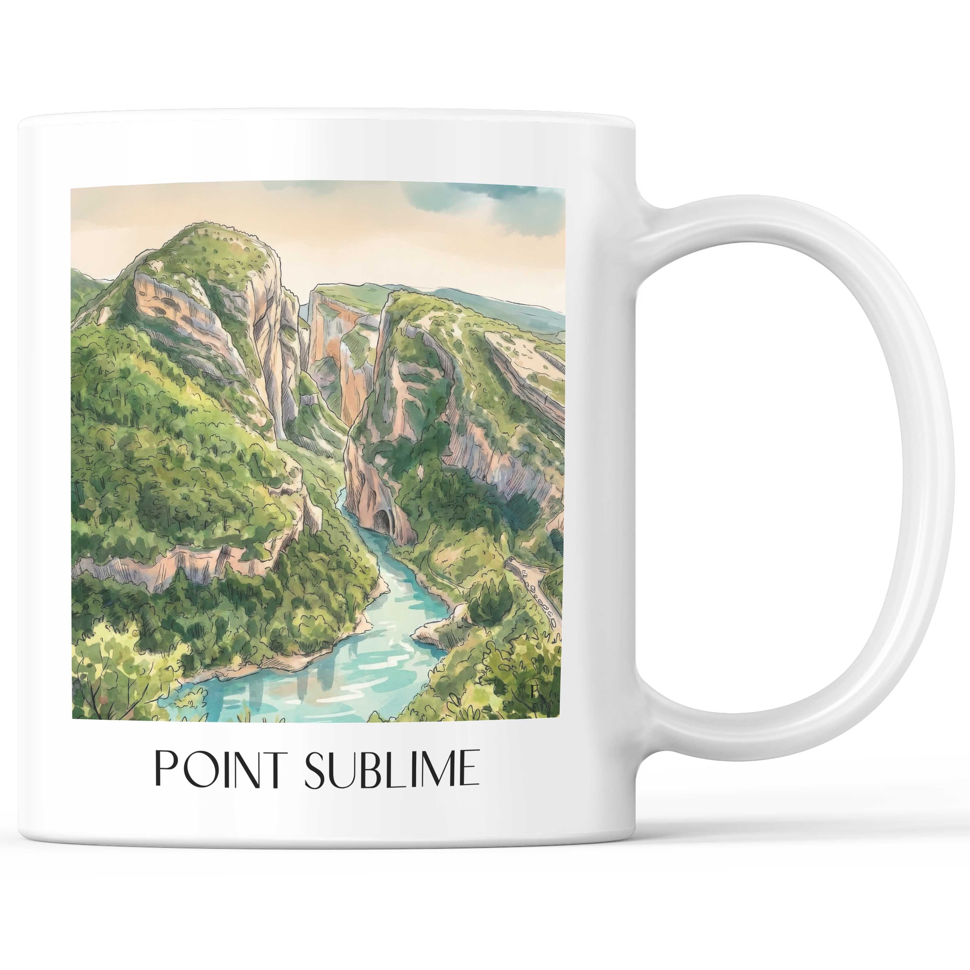 point-sublime-rougon-frankreich-kaffeebecher-aquarell