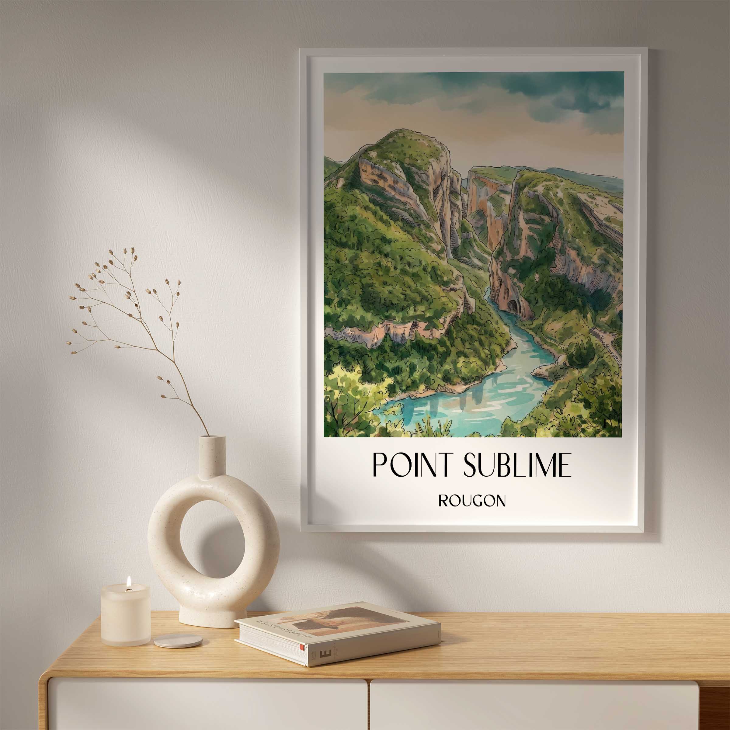 point-sublime-rougon-frankreich-poster-aquarell