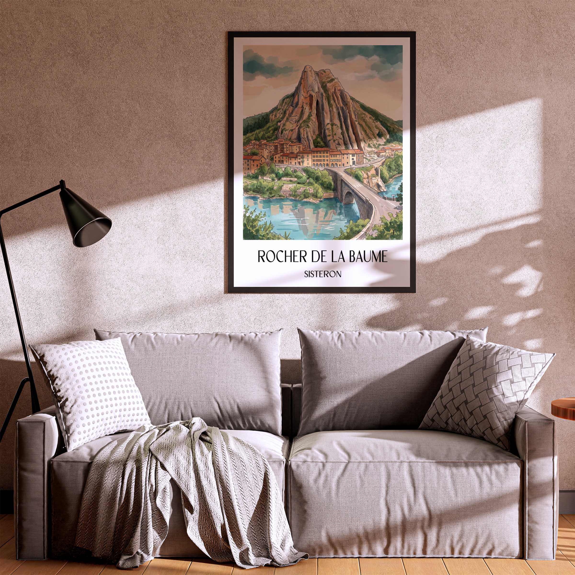 rocher-de-la-baume-sisteron-frankreich-poster-aquarell