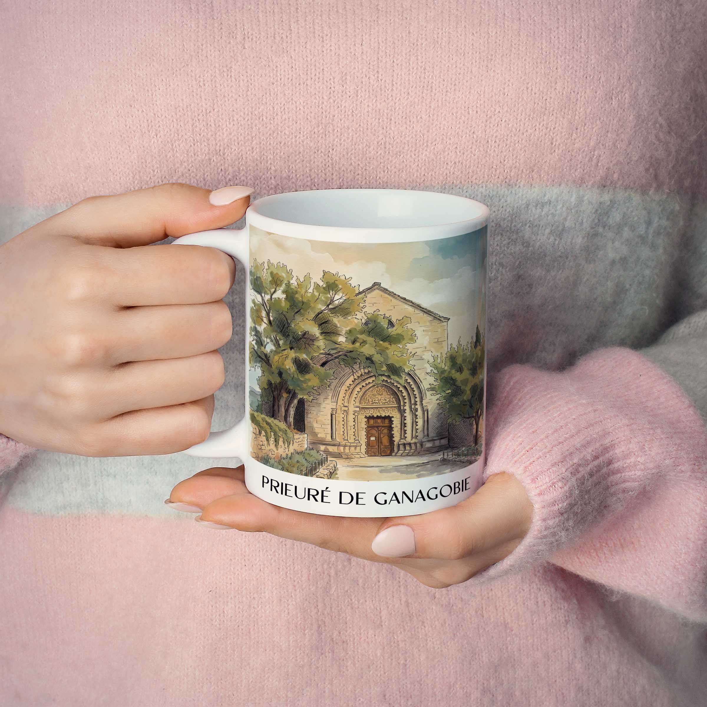 prieuré-de-ganagobie-provence-frankreich-kaffeebecher-aquarell