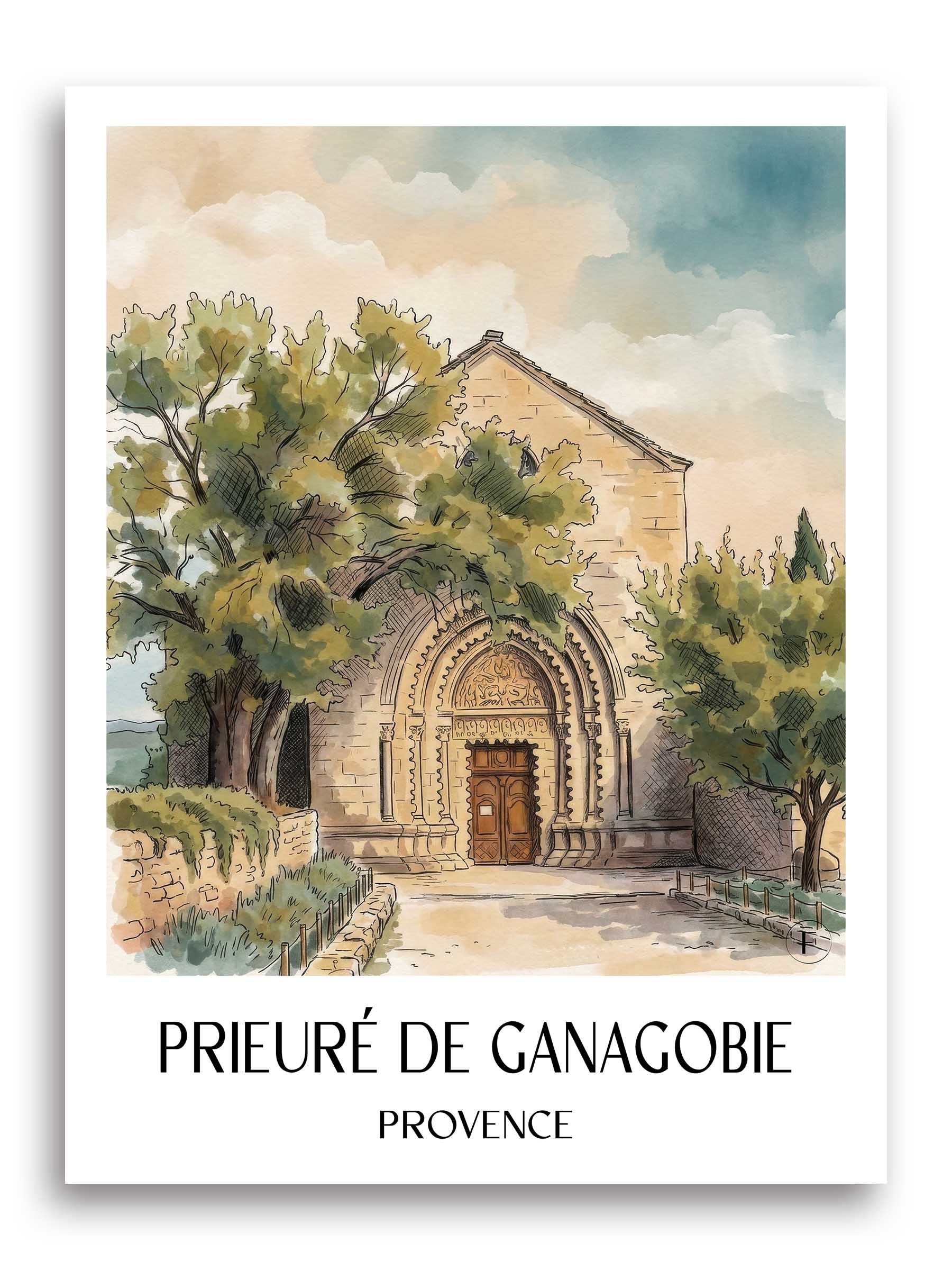 prieuré-de-ganagobie-provence-frankreich-poster-aquarell