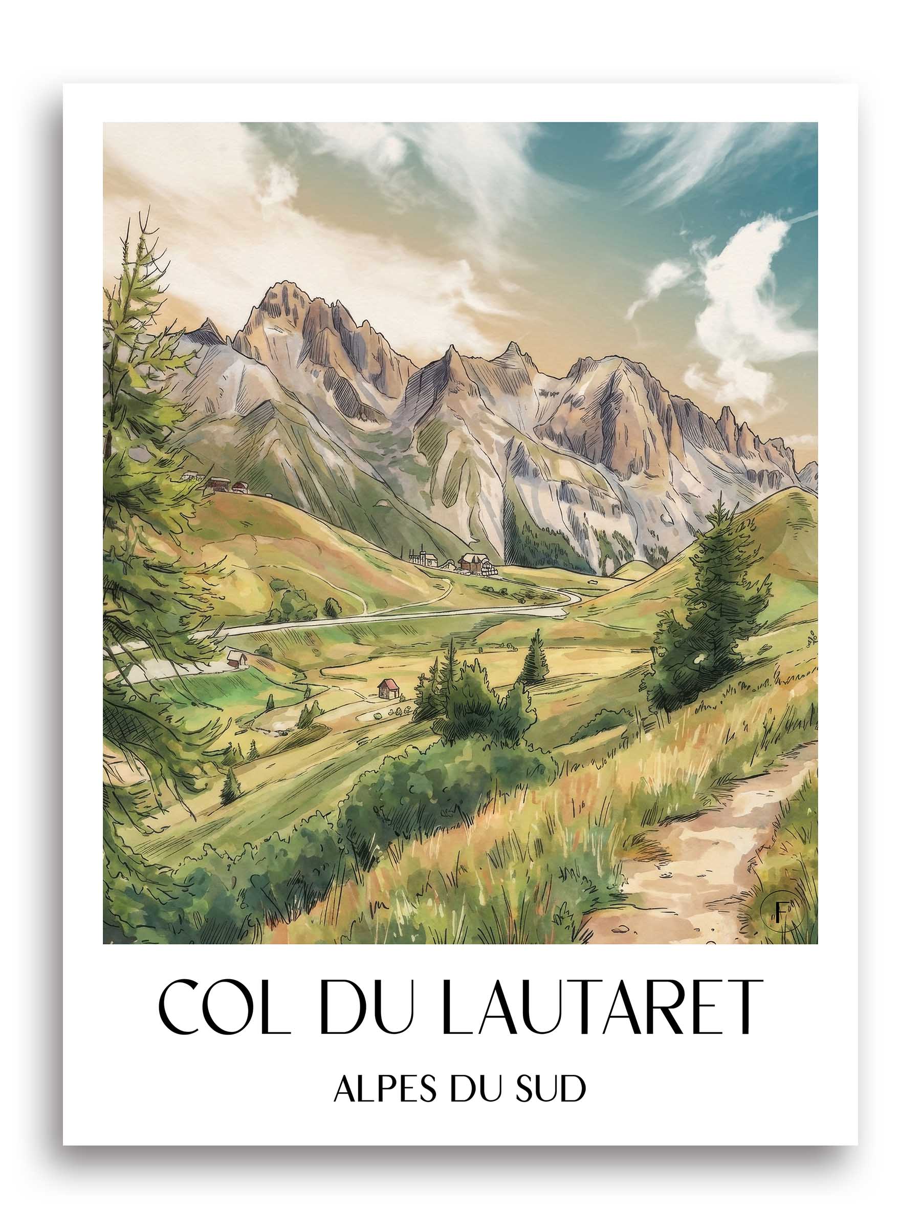 col-du-lautaret-alpes-du-sud-frankreich-poster-aquarell