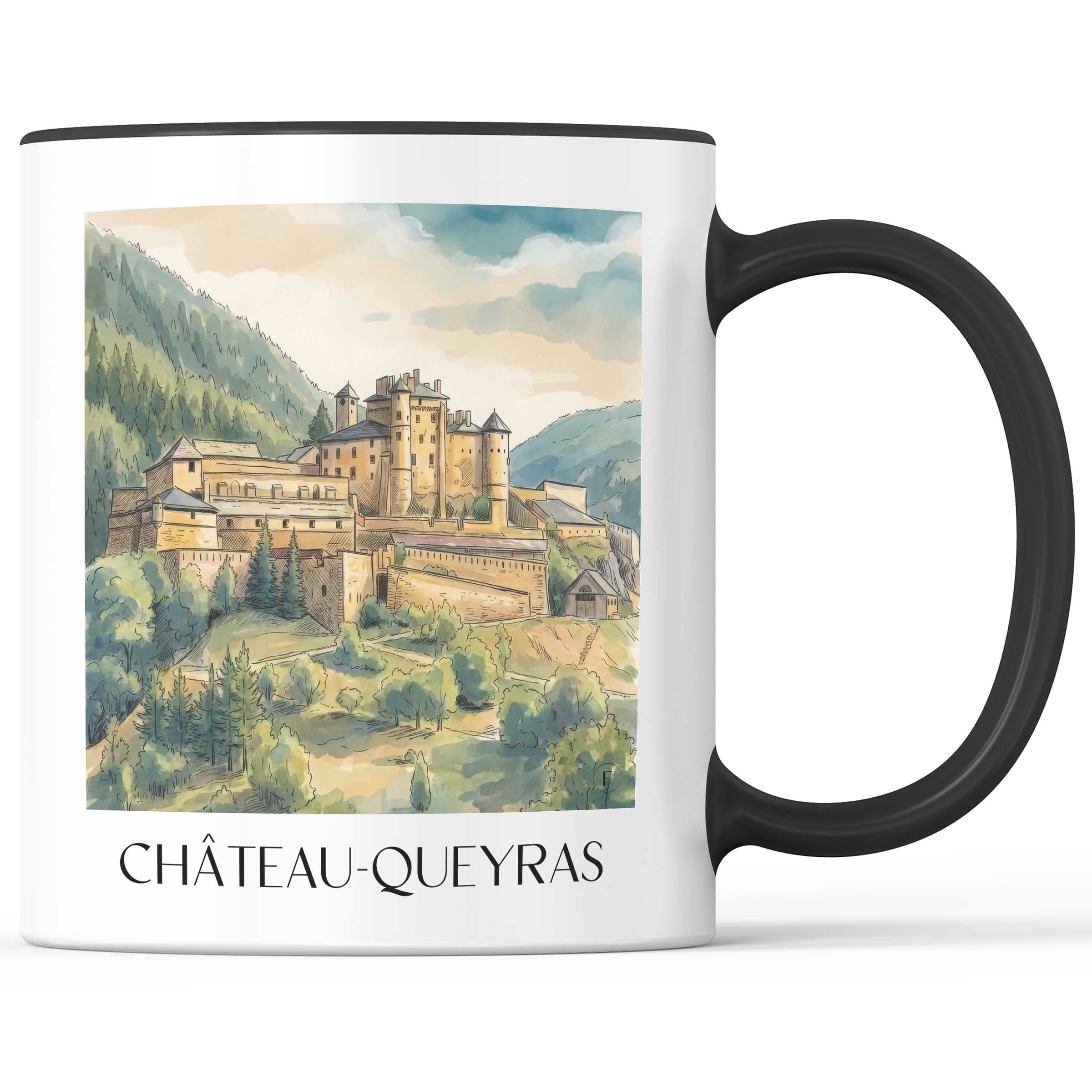 château-queyras-hautes-alpes-frankreich-kaffeebecher-aquarell