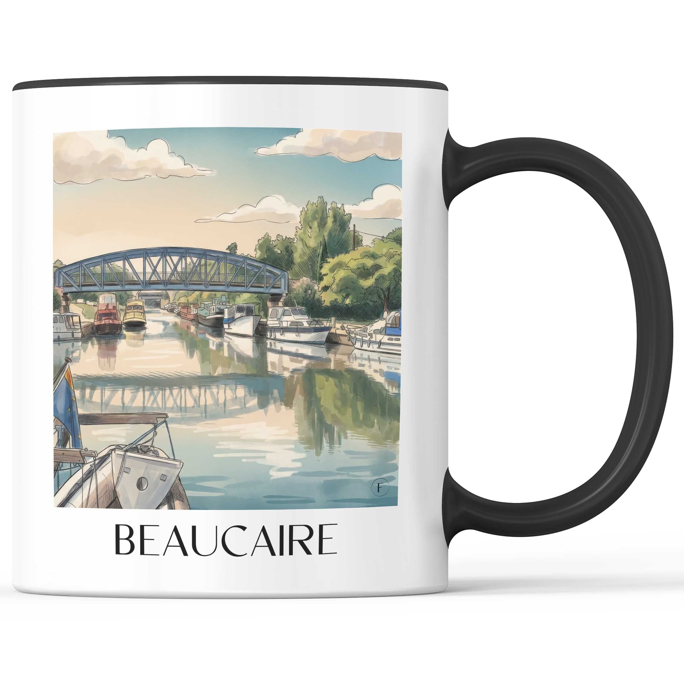 beaucaire-provence-frankreich-kaffeebecher-aquarell
