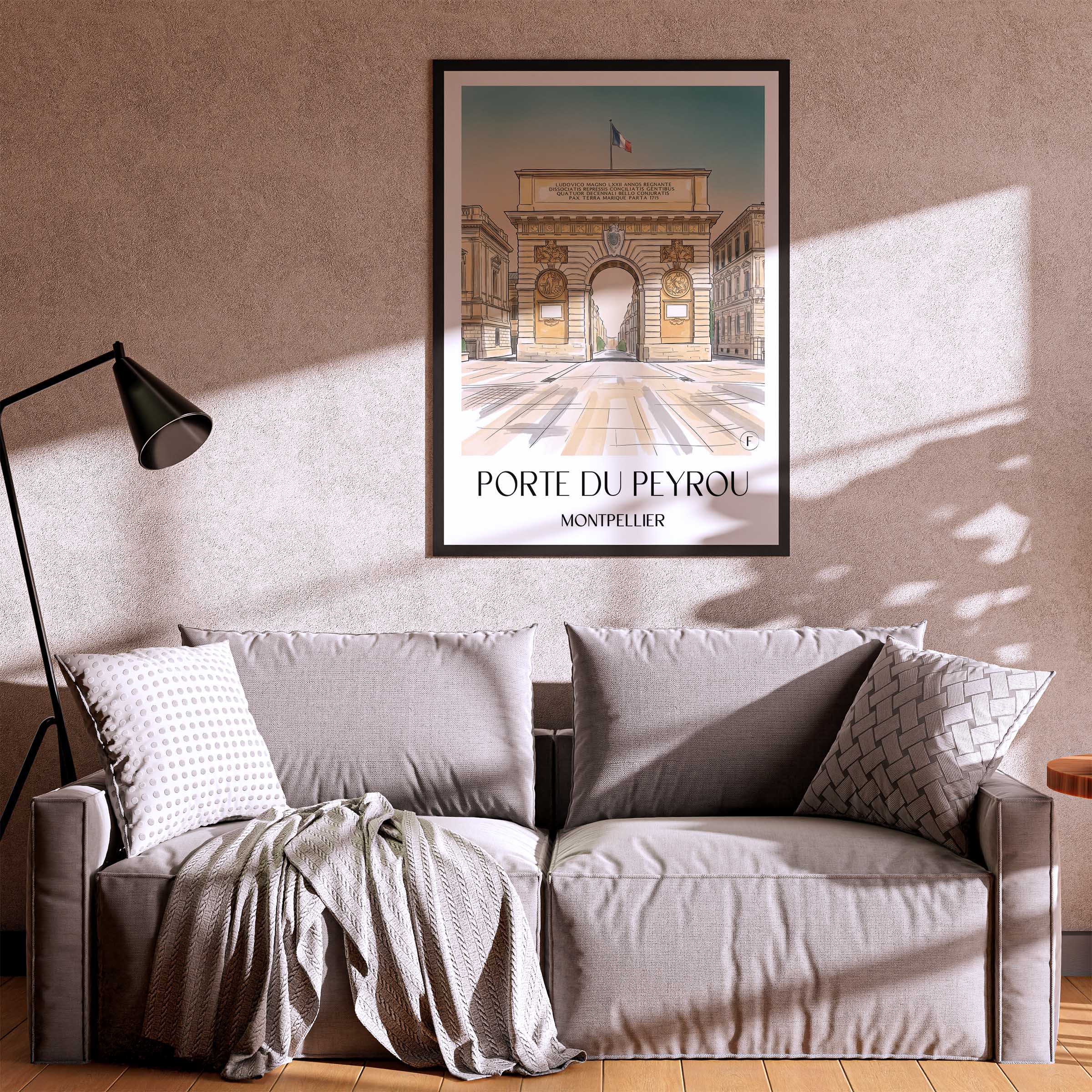 porte-du-peyrou-montpellier-frankreich-poster-aquarell