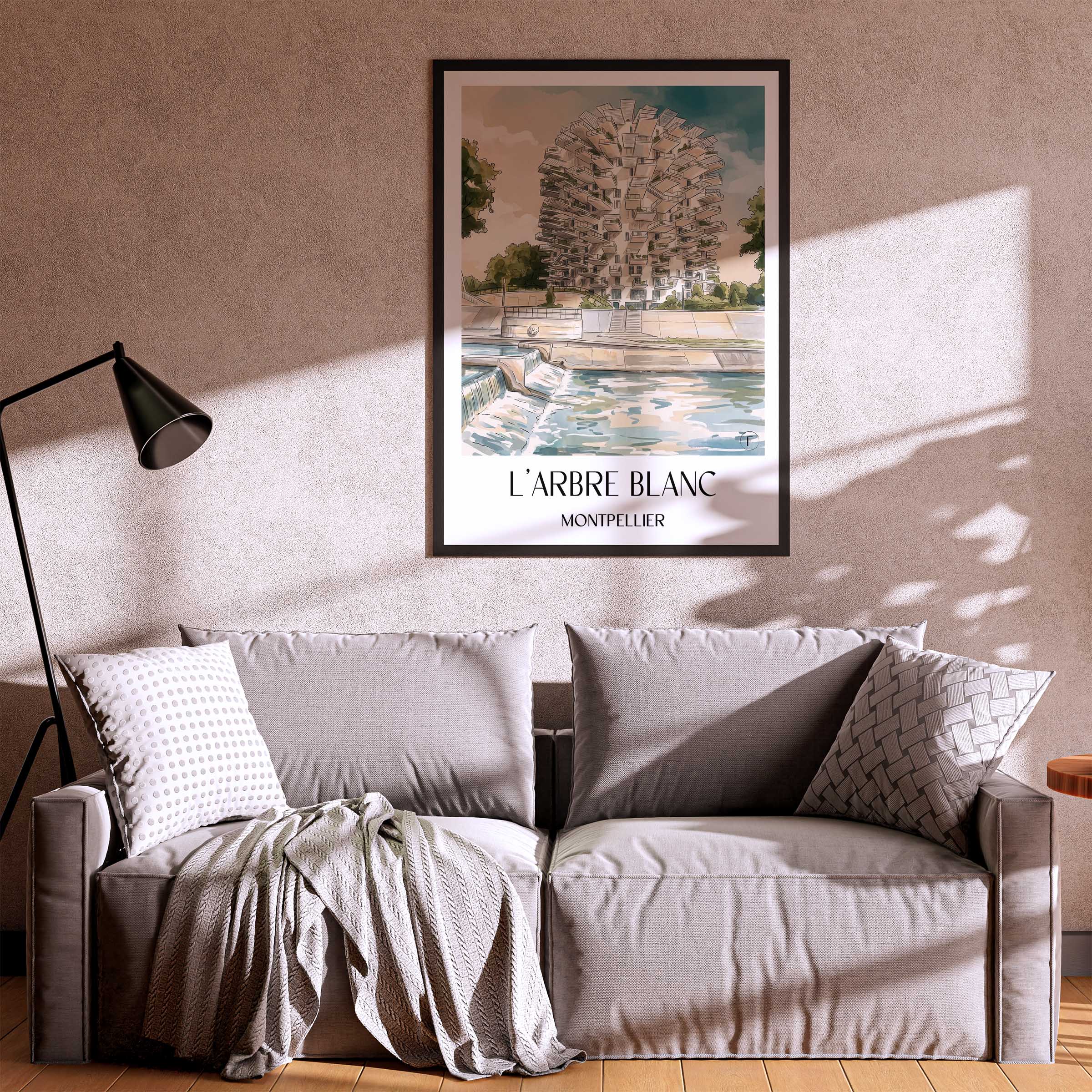 l'arbre-blanc-montpellier-frankreich-poster-aquarell