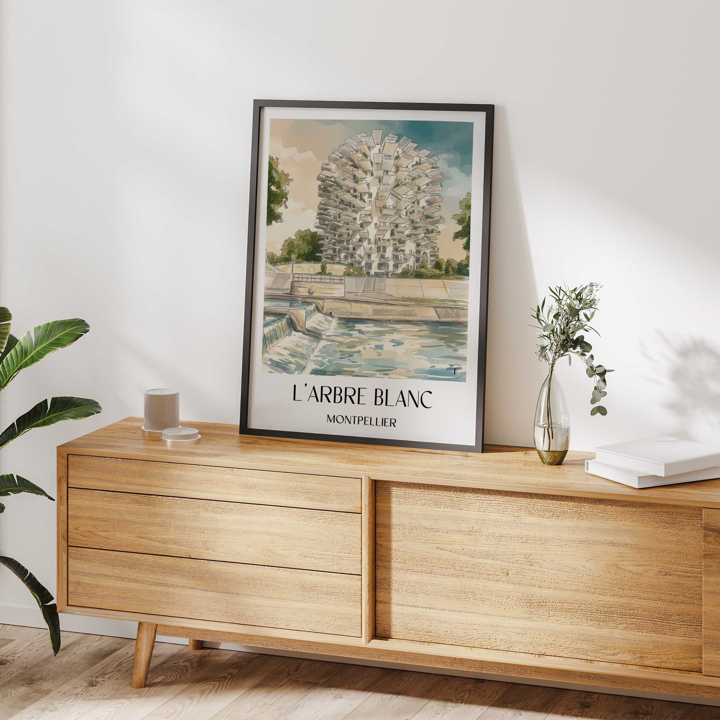 l'arbre-blanc-montpellier-frankreich-poster-aquarell