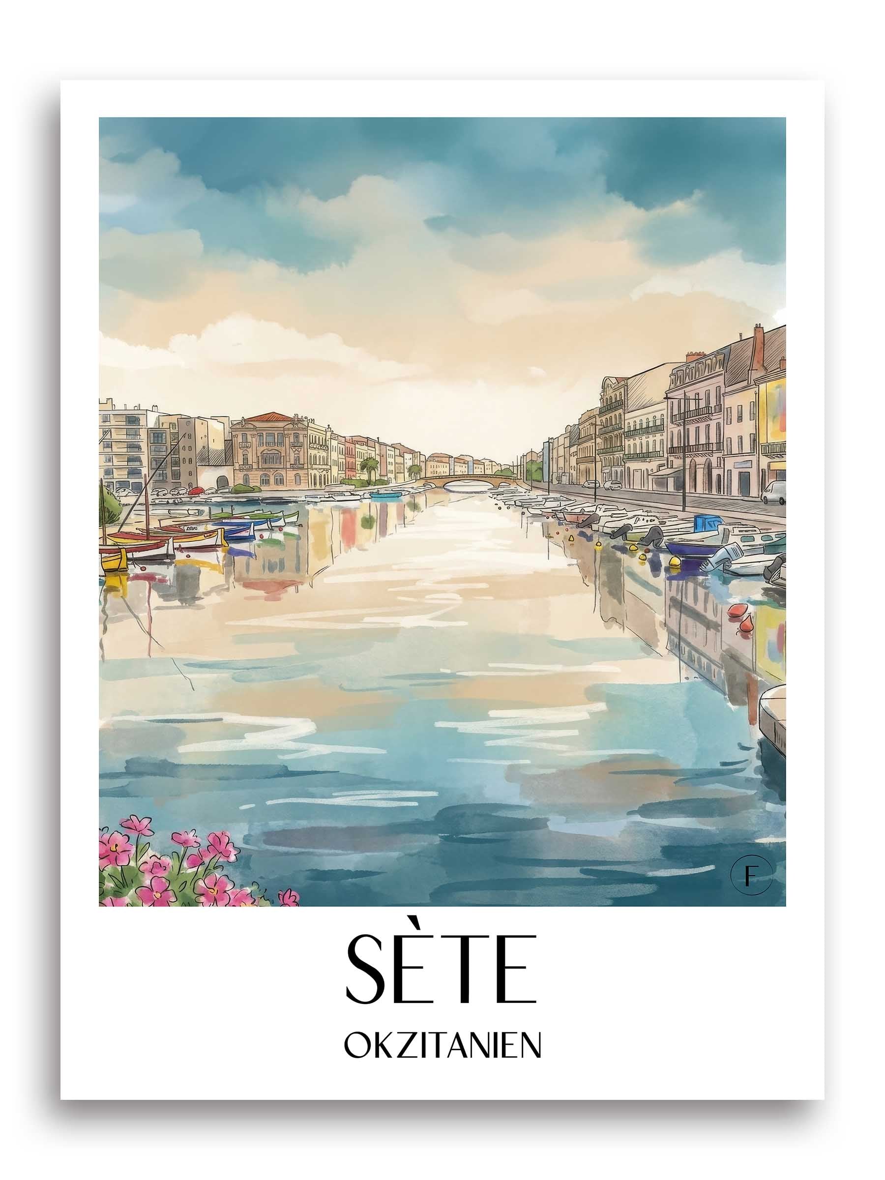 sète-okzitanien-frankreich-poster-aquarell