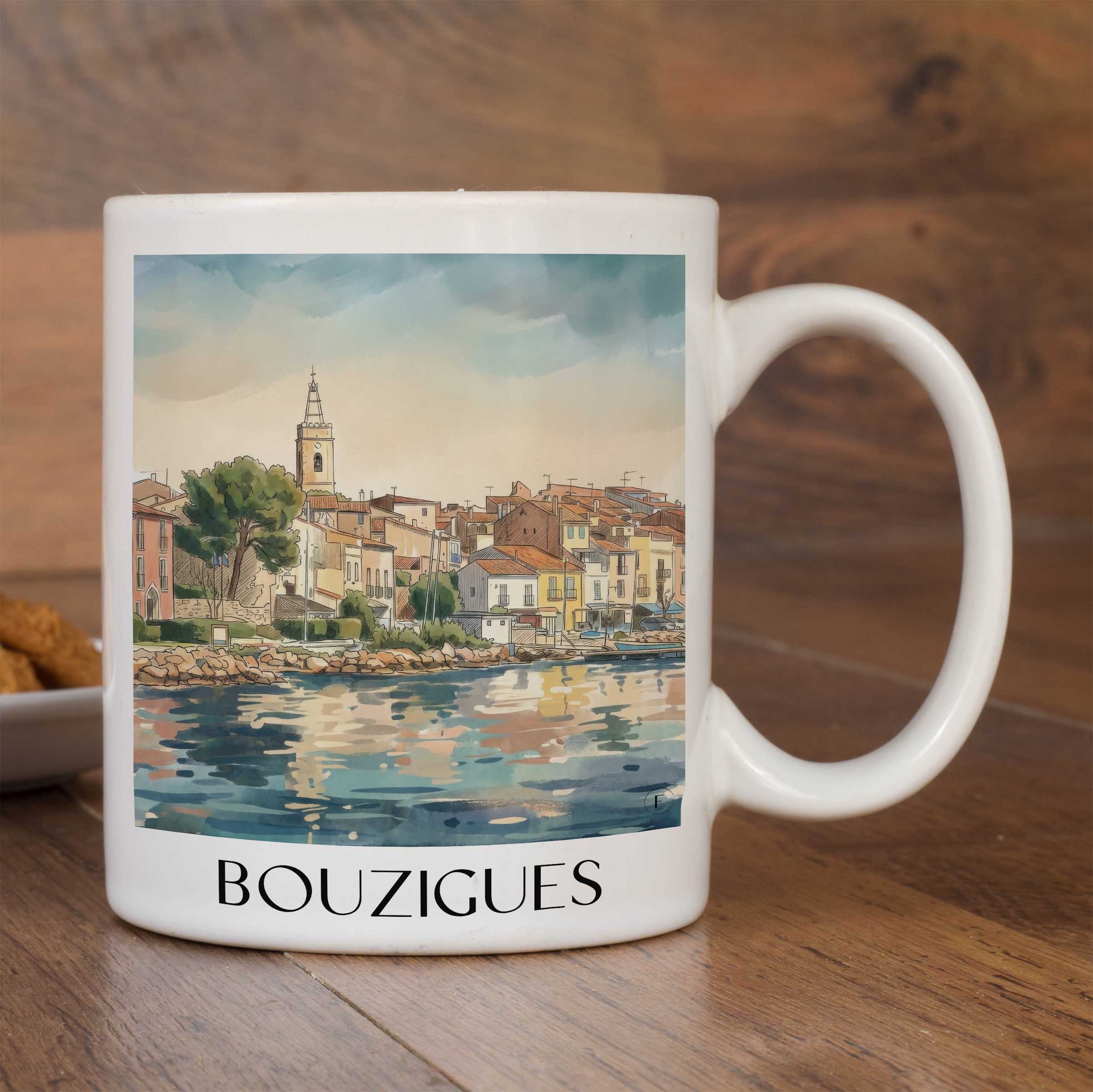 bouzigues-bassin-de-thau-frankreich-kaffeebecher-aquarell