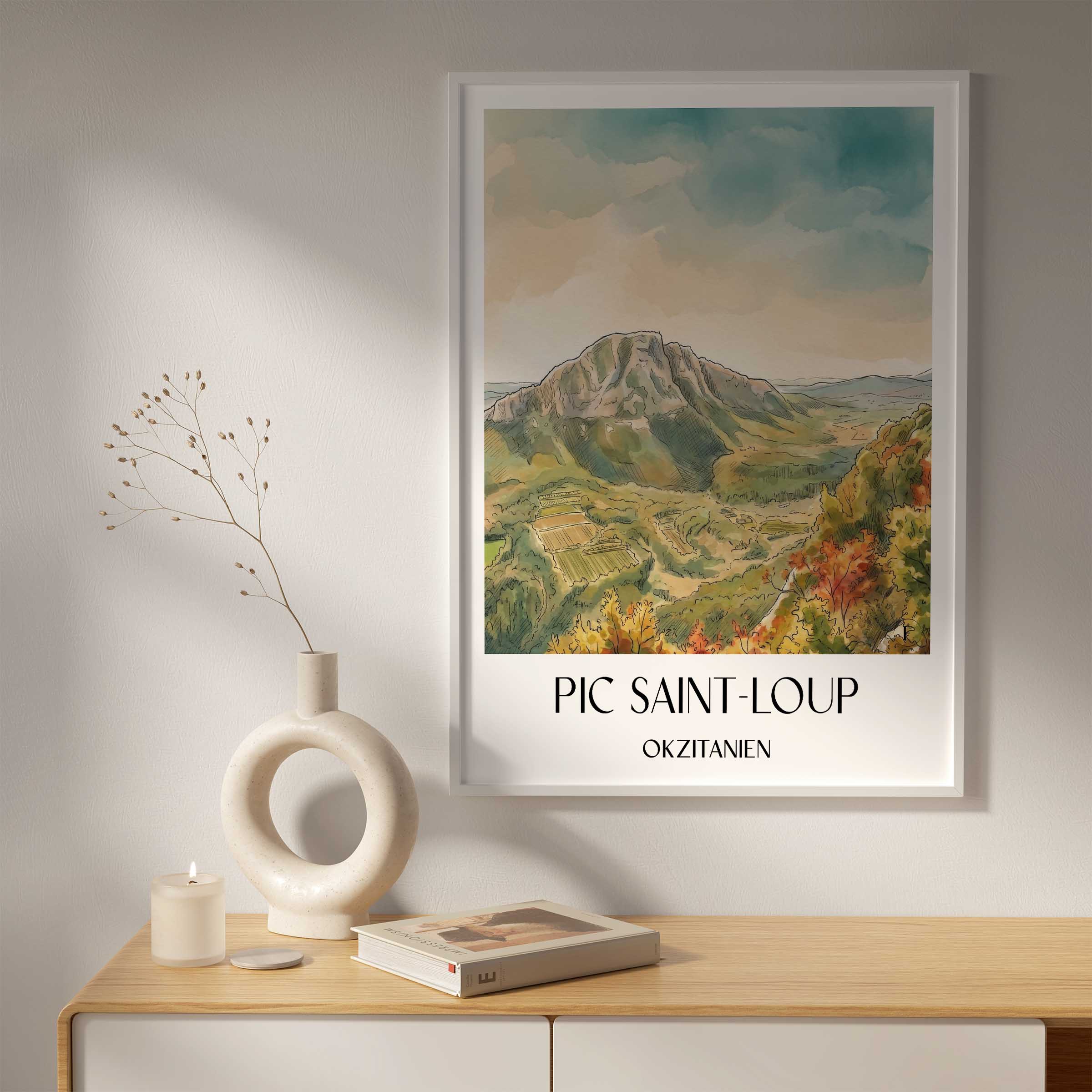 pic-saint-loup-okzitanien-frankreich-poster-aquarell