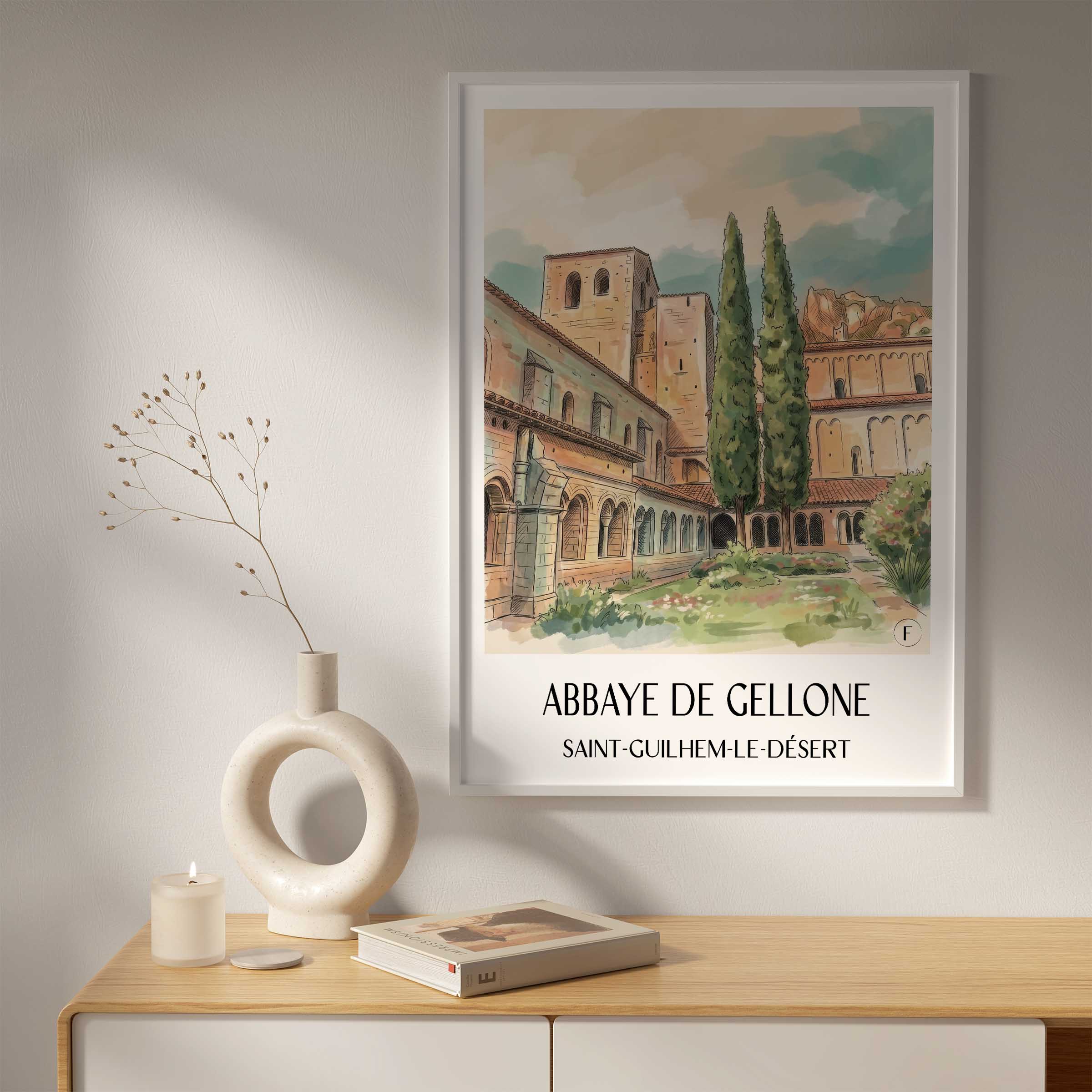 abbaye-de-gellone-saint-guilhem-le-désert-frankreich-poster-aquarell