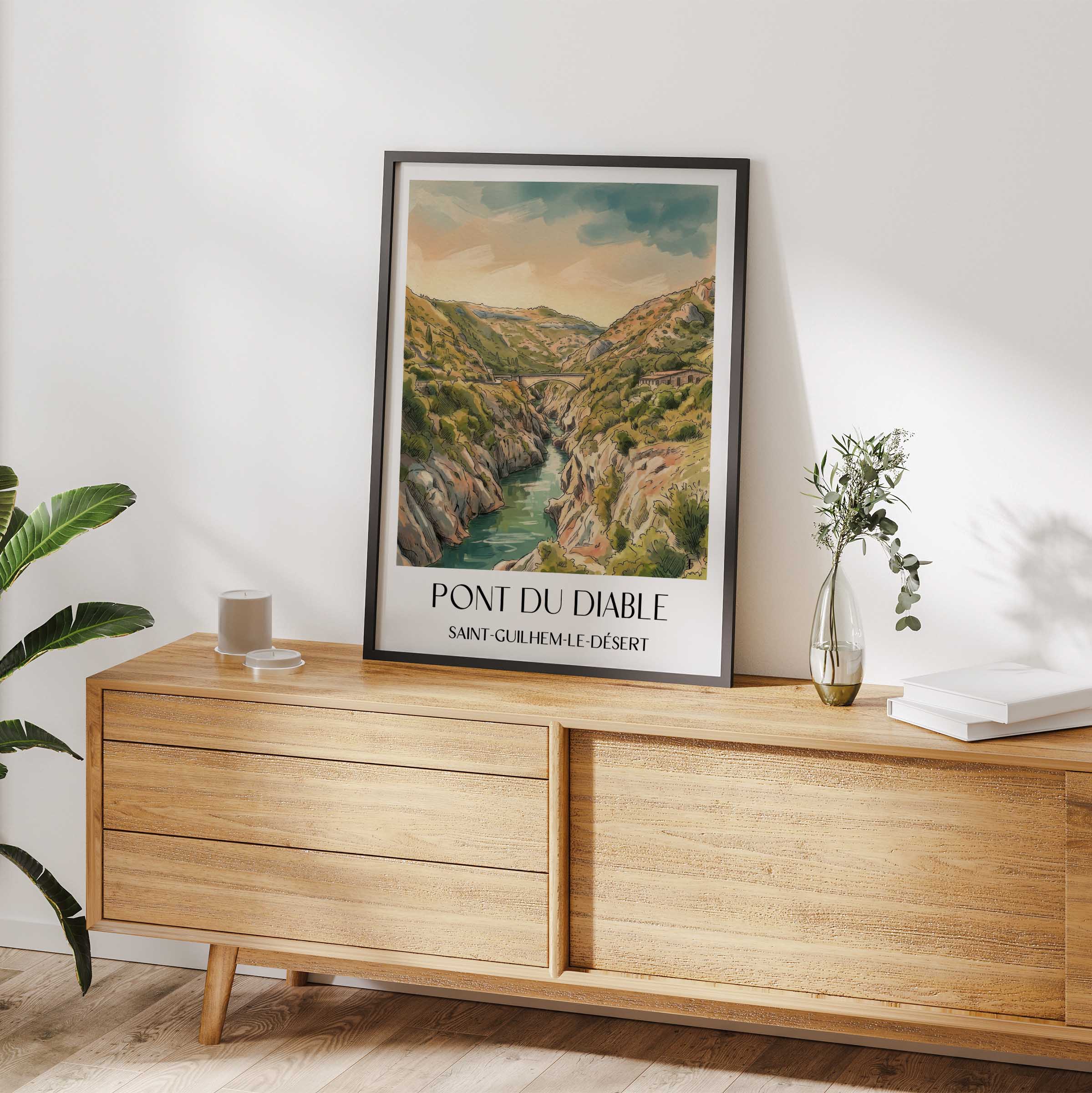 pont-du-diable-saint-guilhem-le-désert-frankreich-poster-aquarell