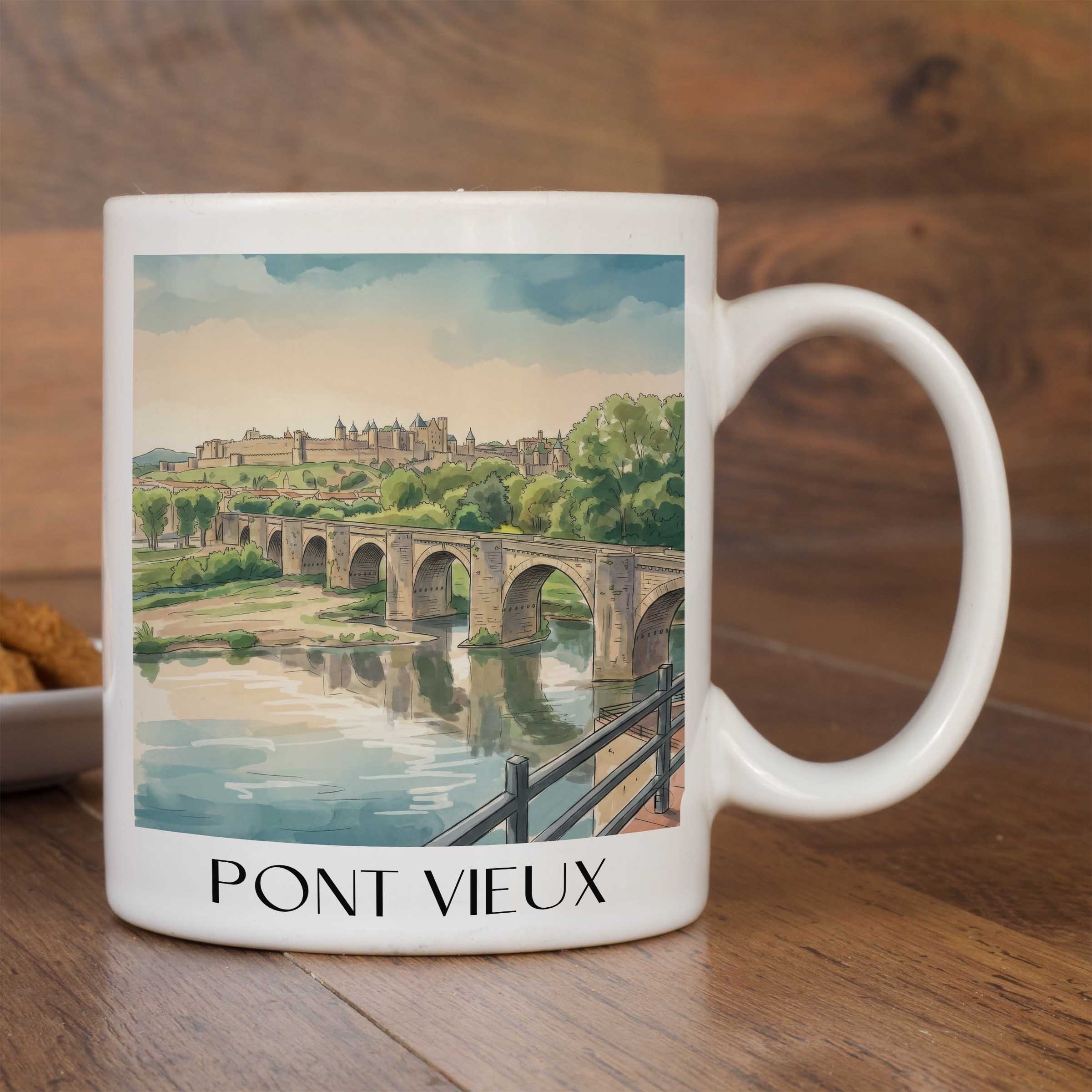 pont-vieux-carcassonne-frankreich-kaffeebecher-aquarell