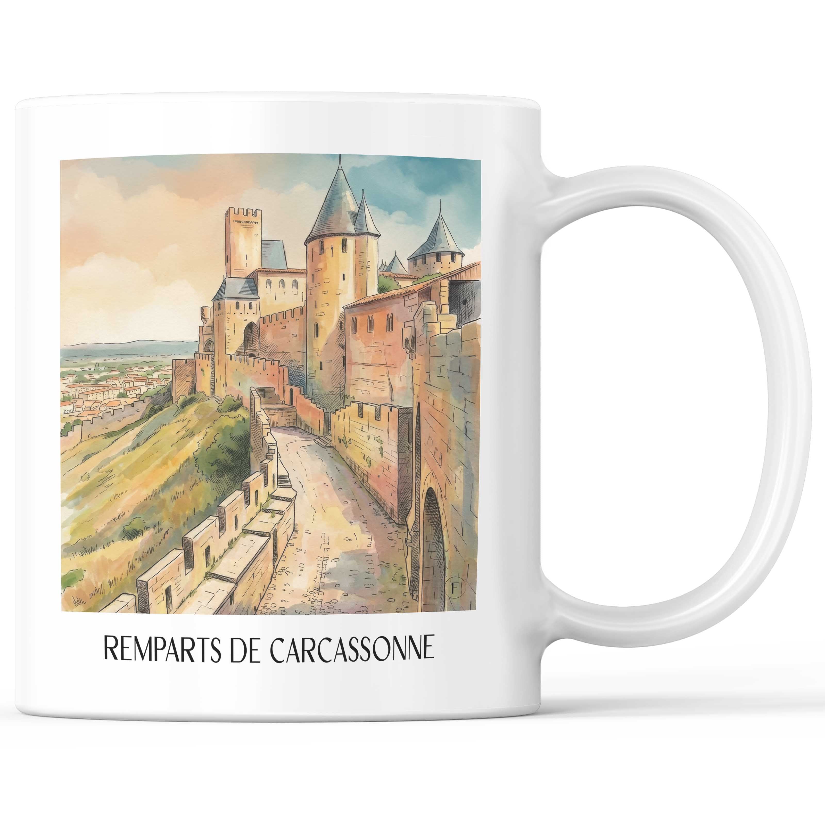 remparts-de-carcassonne-okzitanien-frankreich-kaffeebecher-aquarell