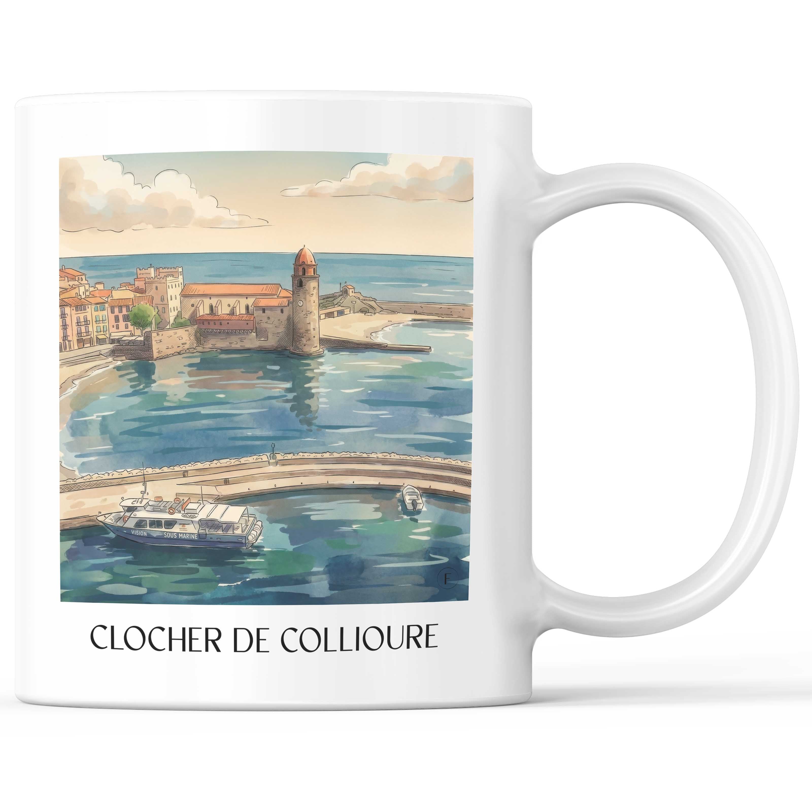 clocher-de-collioure-côte-vermeille-frankreich-kaffeebecher-aquarell