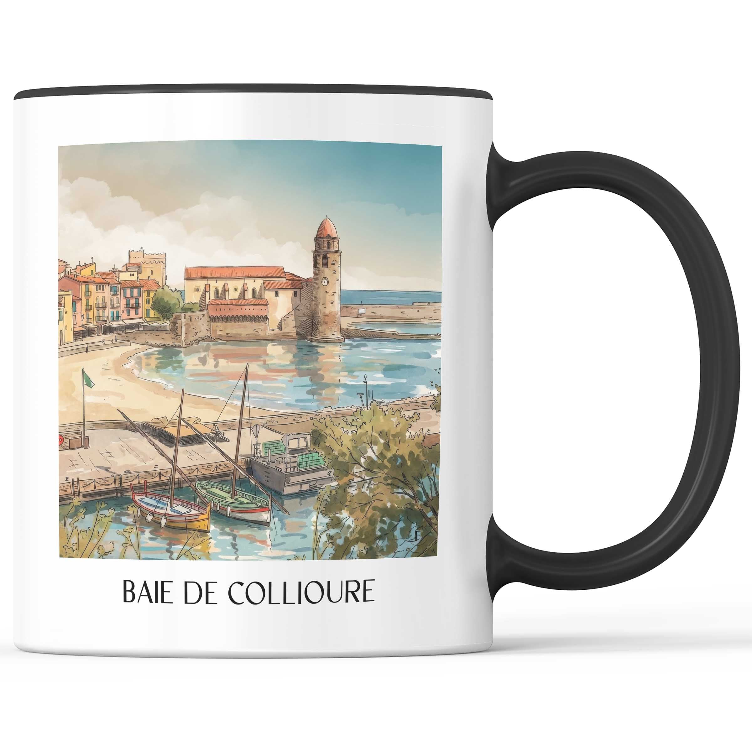 baie-de-collioure-côte-vermeille-frankreich-kaffeebecher-aquarell