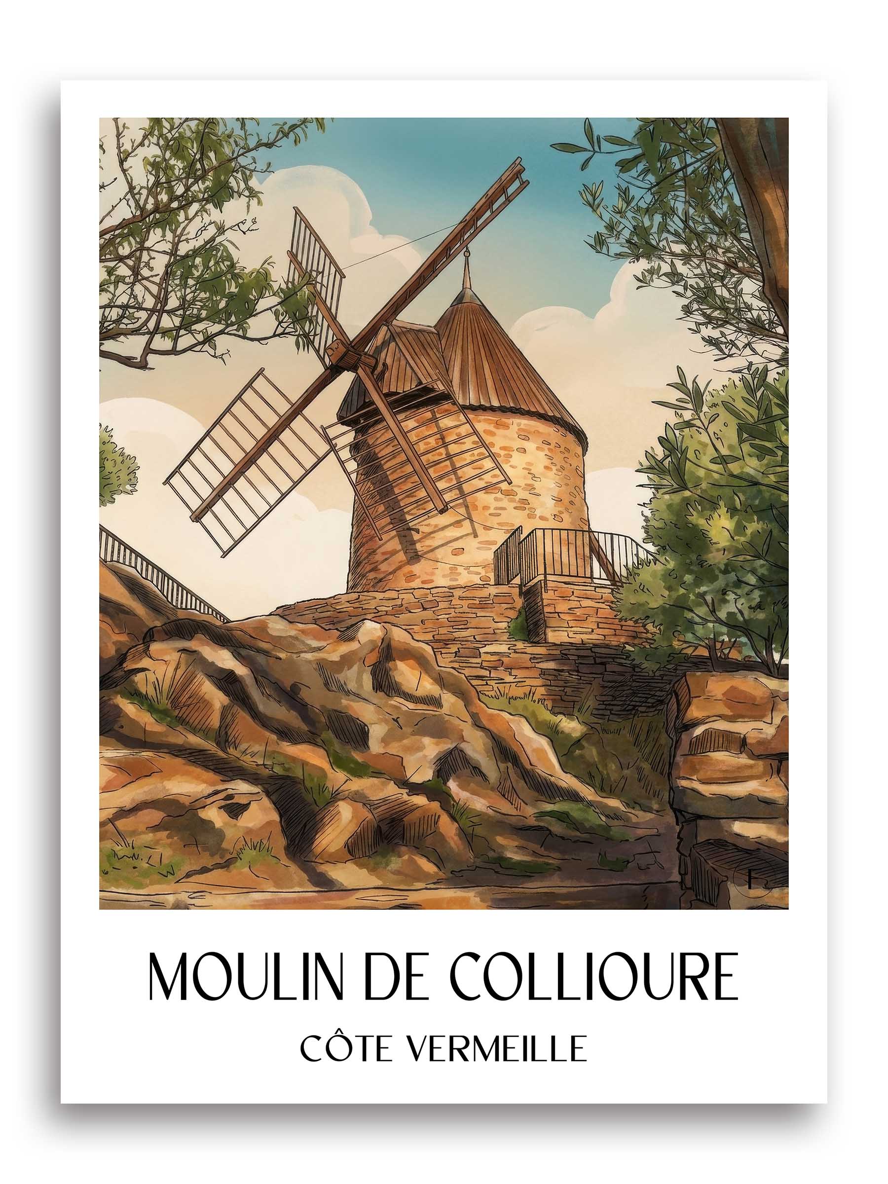 moulin-de-collioure-côte-vermeille-frankreich-poster-aquarell