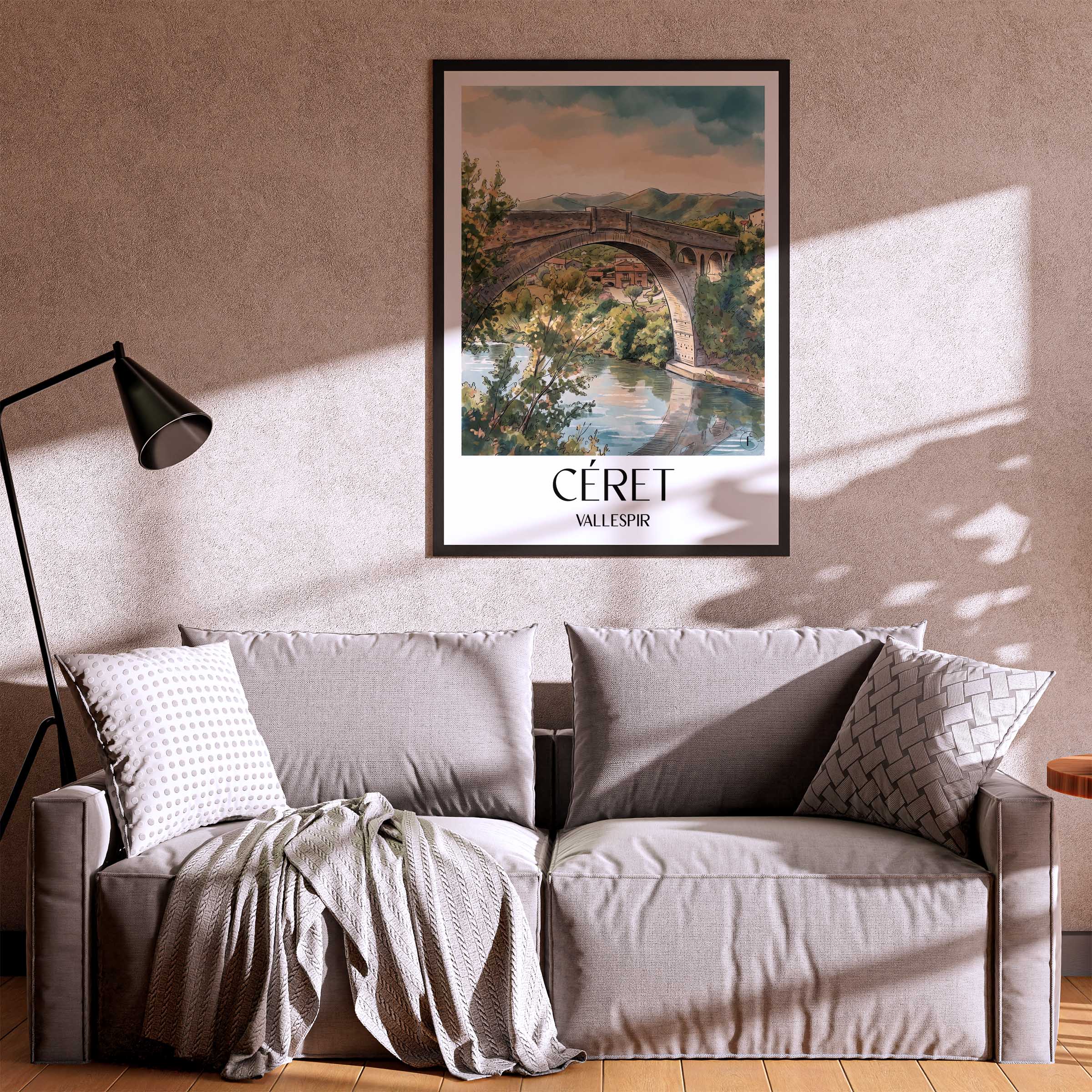 céret--vallespir-frankreich-poster-aquarell