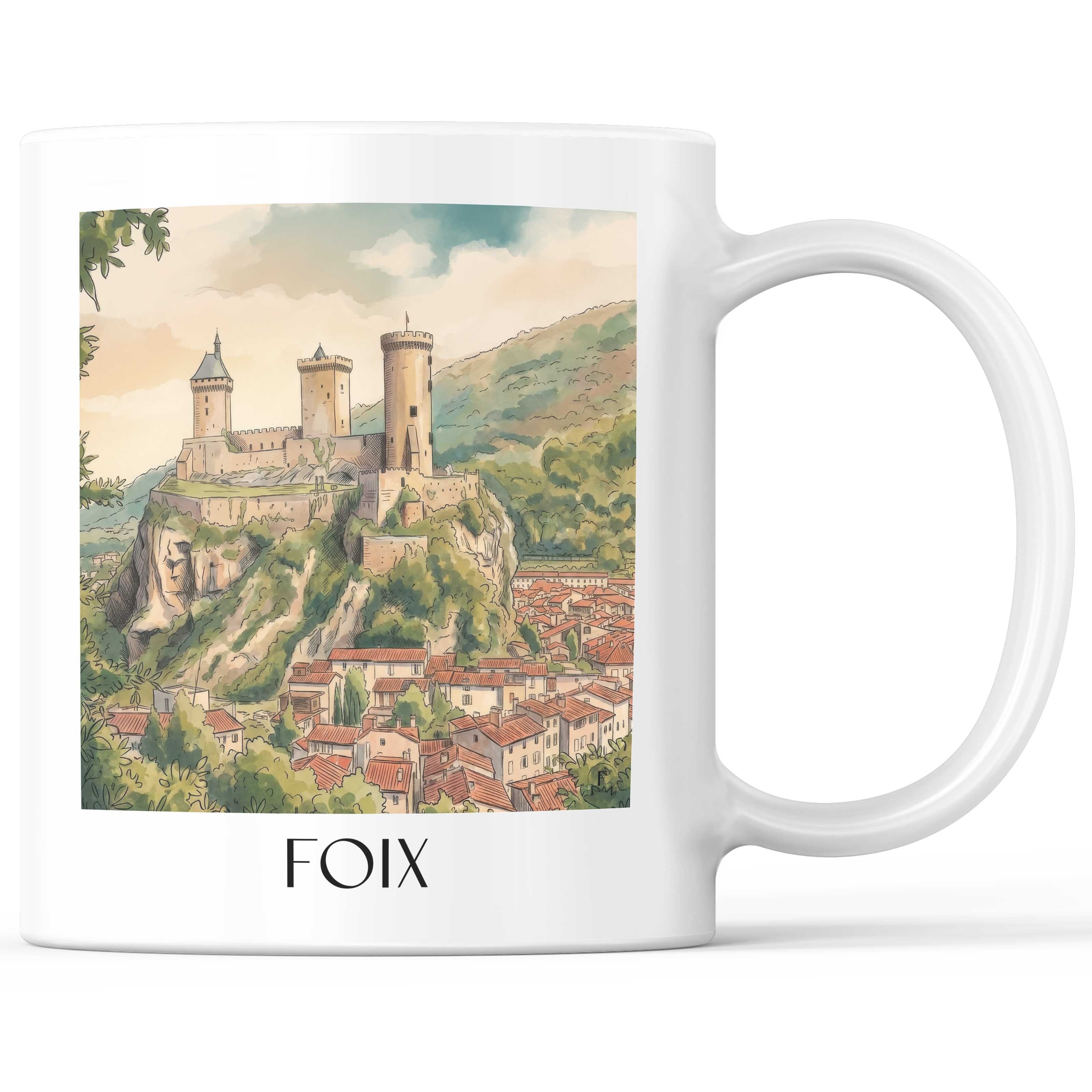 foix-okzitanien-frankreich-kaffeebecher-aquarell