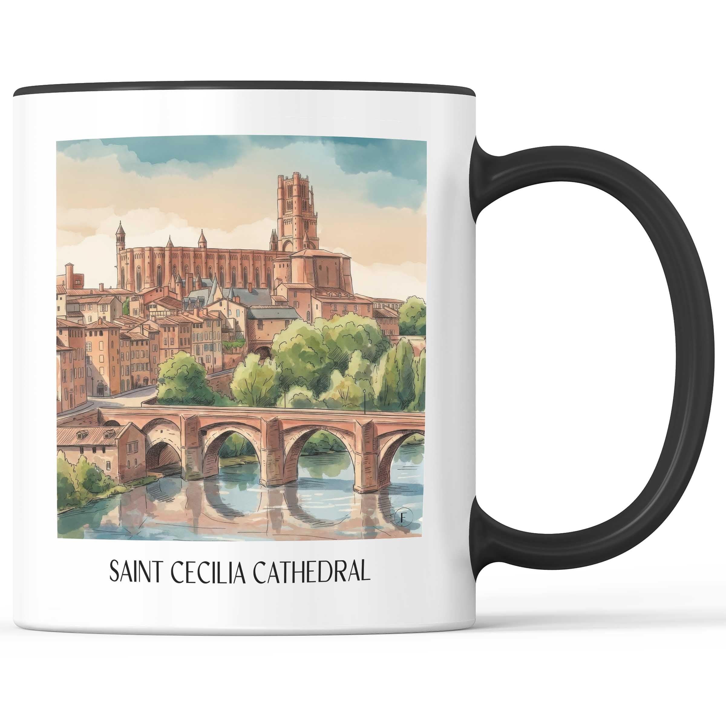 Cathédrale Sainte-Cécile Kaffeebecher - Albi - Frankreich Becher - Kaffeetasse im Aquarell Stil