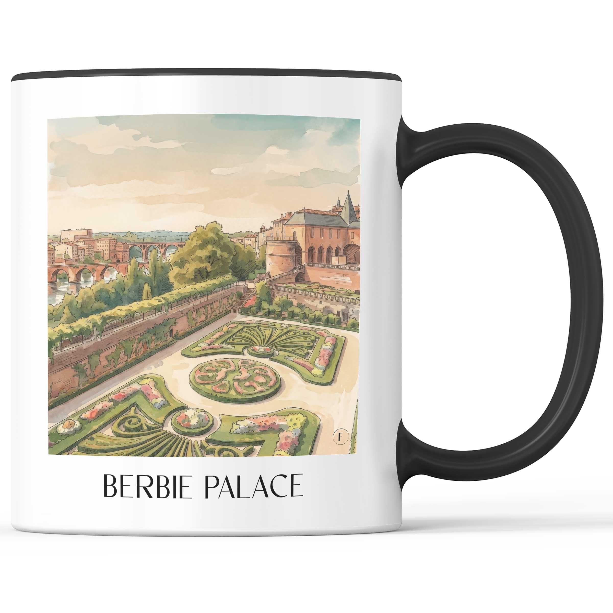 Palais de la Berbie Kaffeebecher - Albi - Frankreich Becher - Kaffeetasse im Aquarell Stil