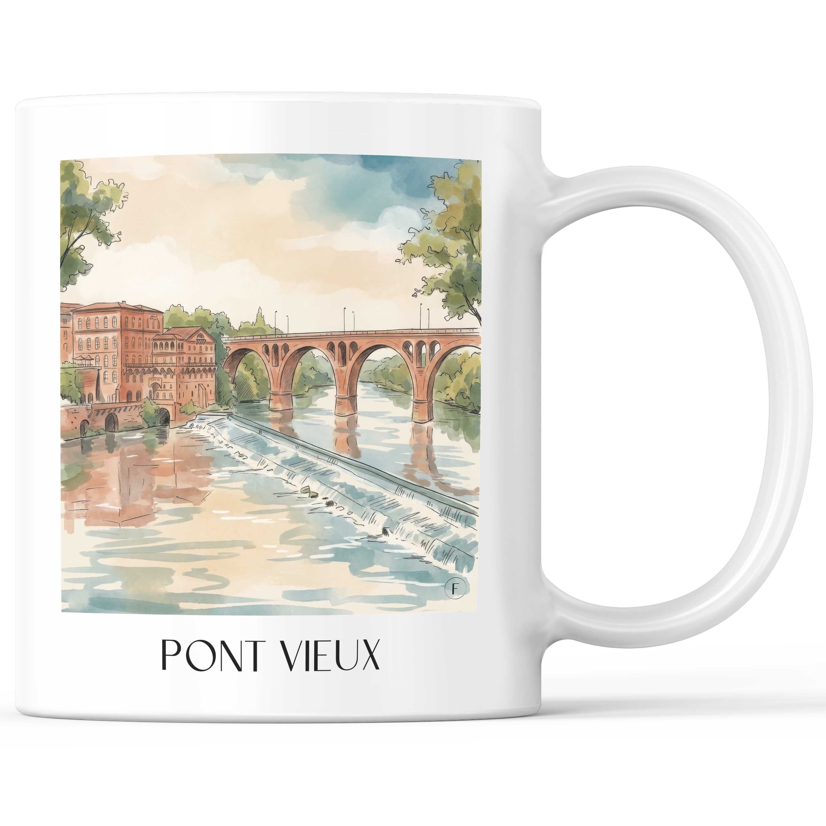 pont-vieux--albi-frankreich-kaffeebecher-aquarell