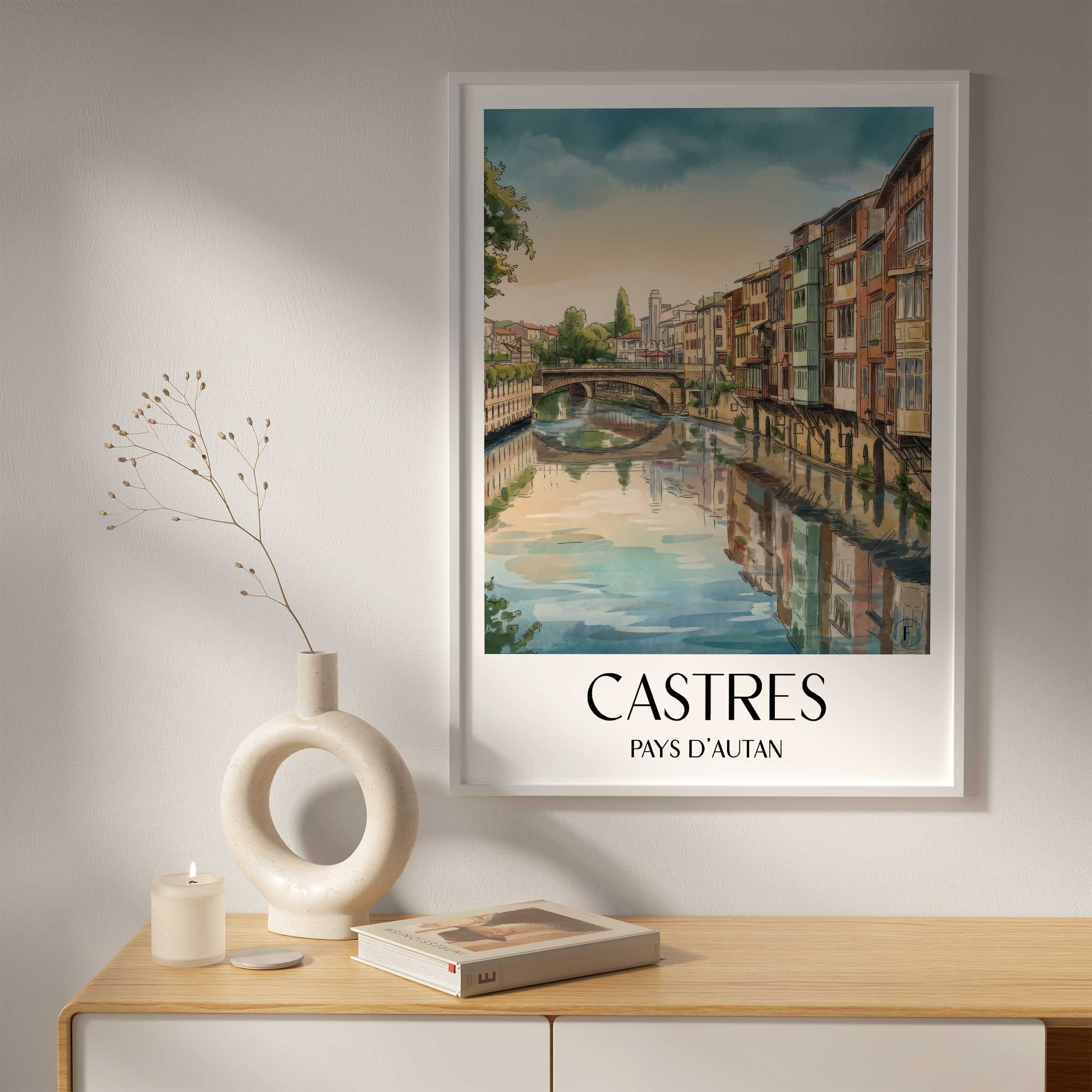 castres--pays-d'autan-frankreich-poster-aquarell