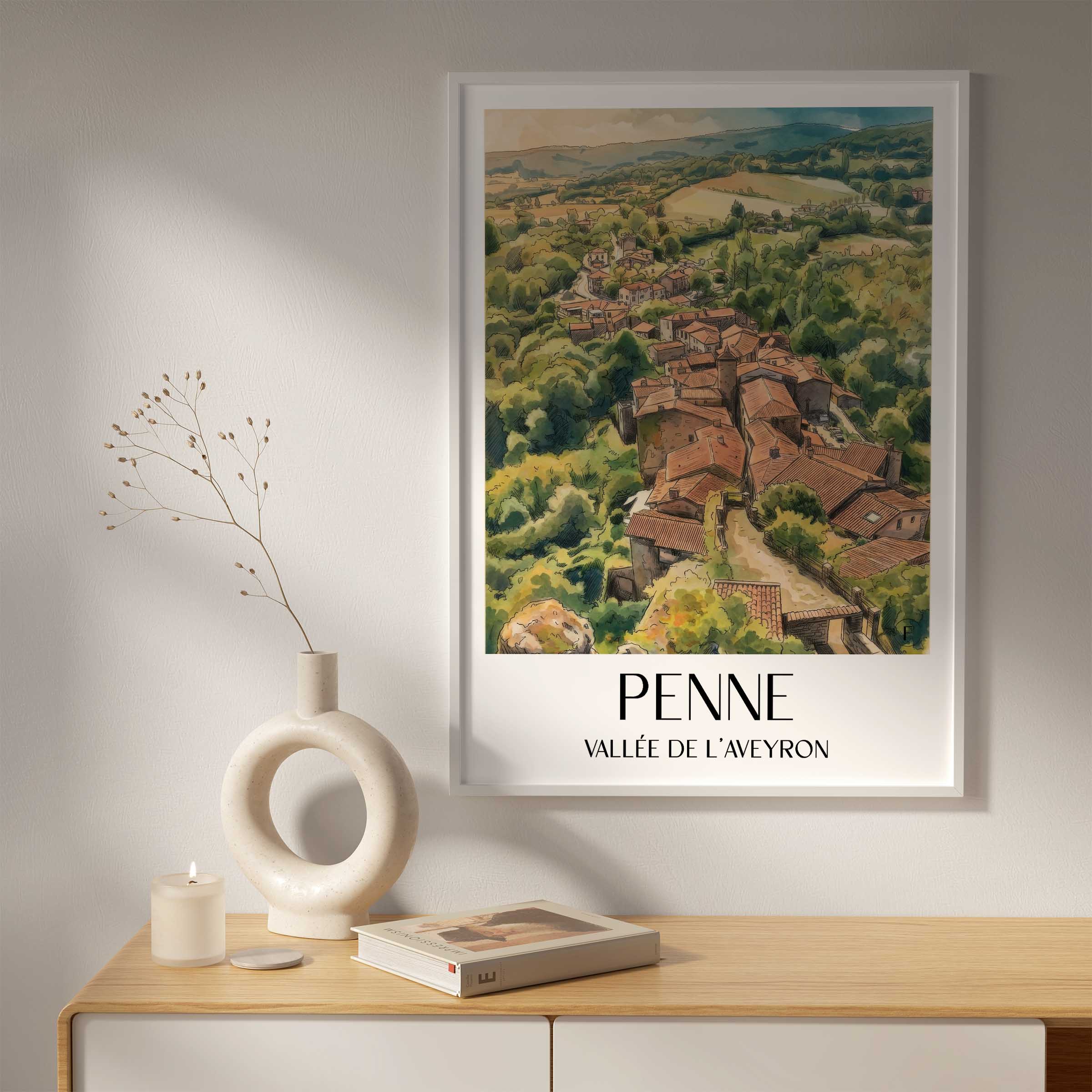 penne--vallée-de-l'aveyron-frankreich-poster-aquarell