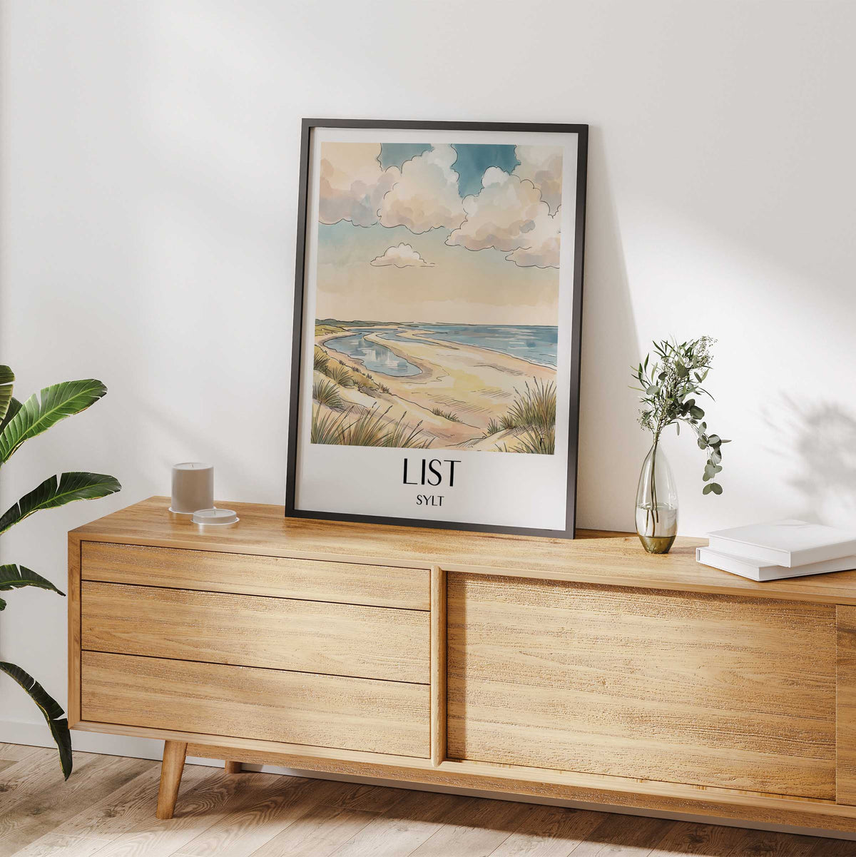 list-sylt-deutschland-poster-aquarell