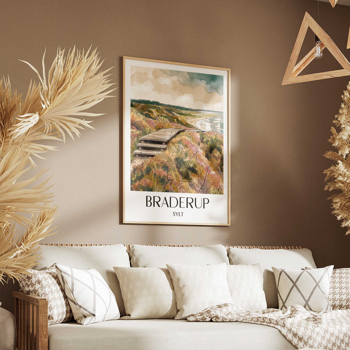 braderup-sylt-deutschland-poster-aquarell