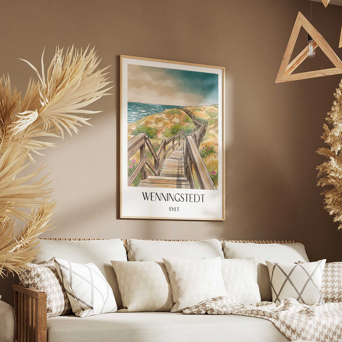 wenningstedt-sylt-deutschland-poster-aquarell