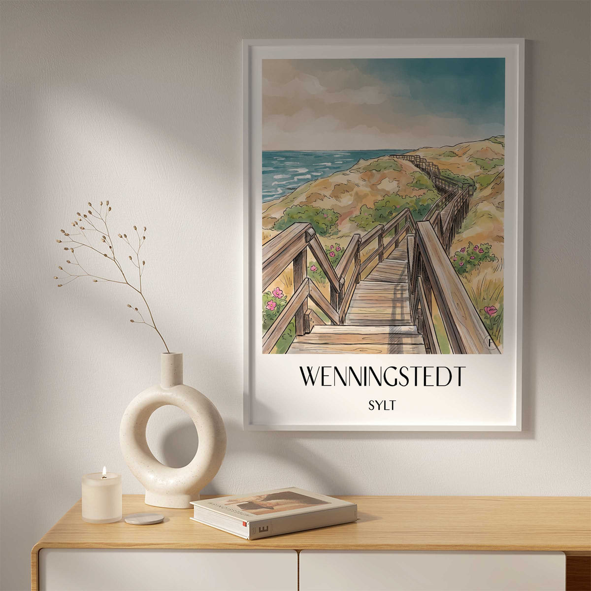 wenningstedt-sylt-deutschland-poster-aquarell