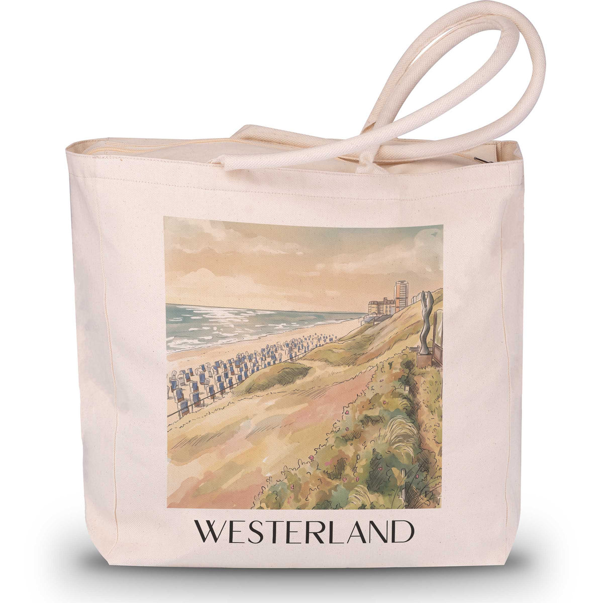 westerland-sylt-deutschland-einkaufstasche-aquarell