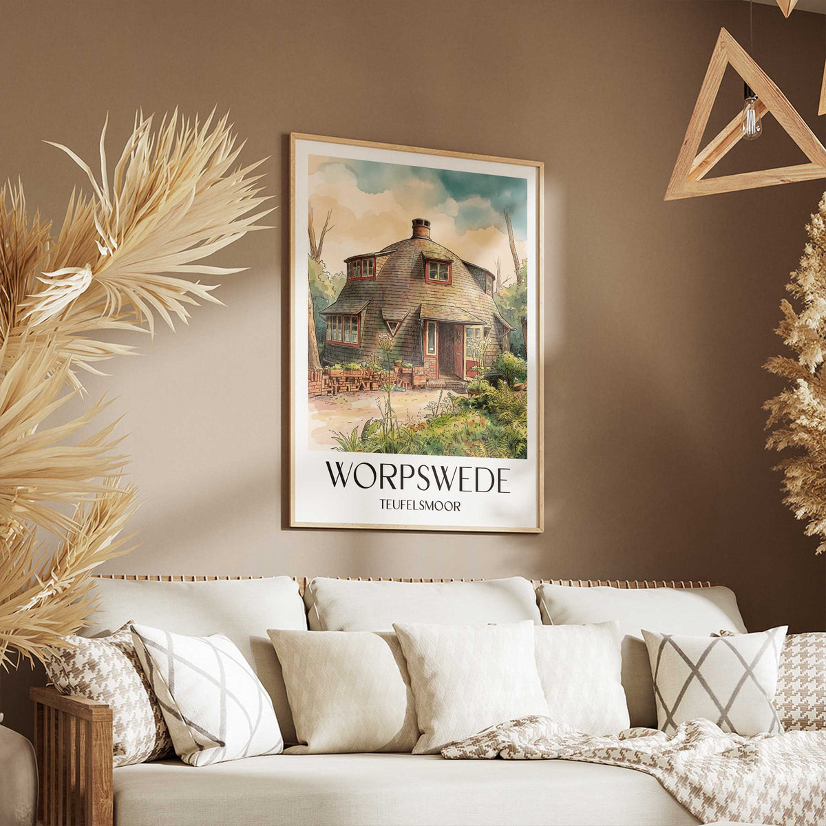 worpswede-teufelsmoor-deutschland-poster-aquarell