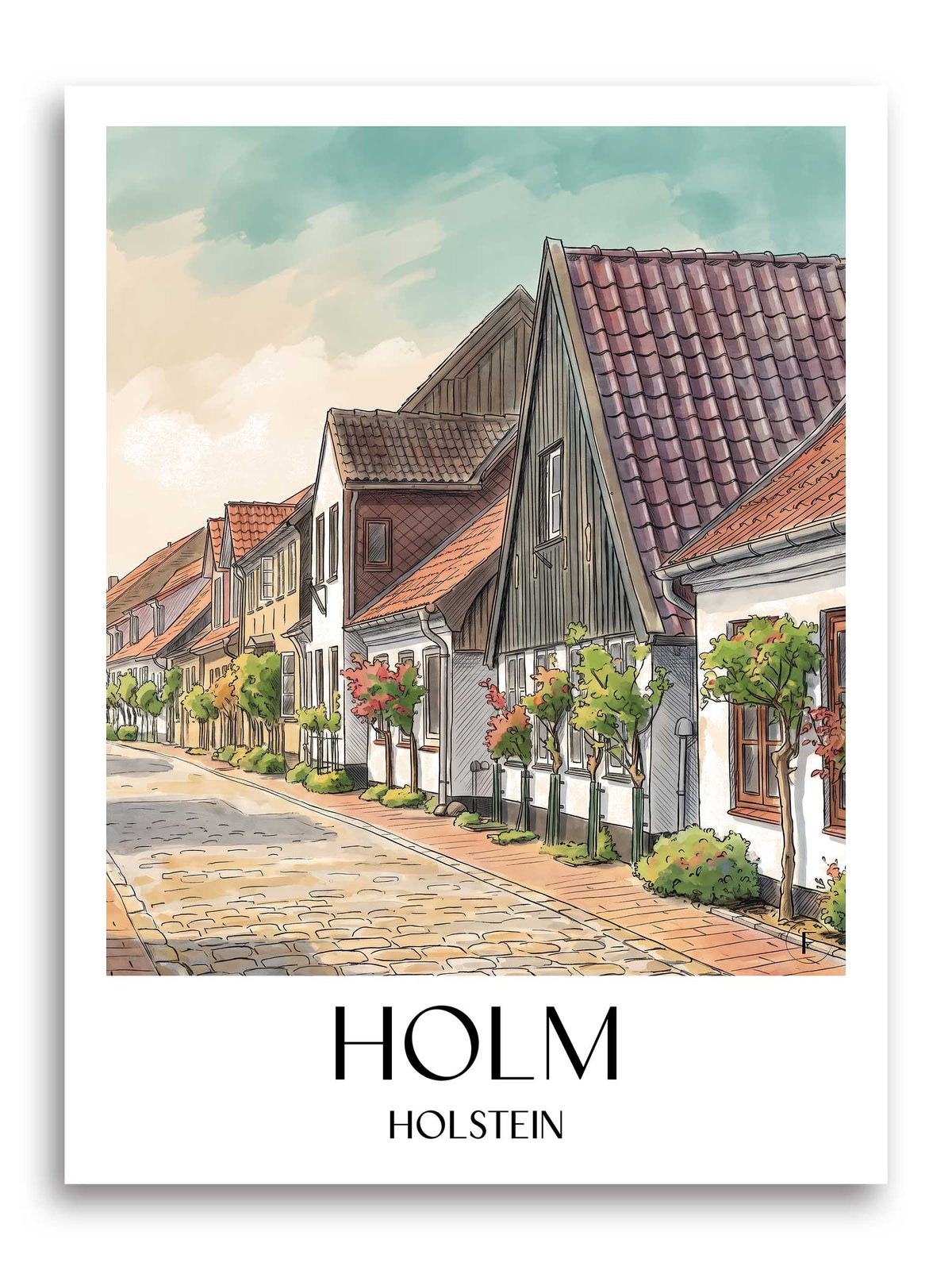 holm-holstein-deutschland-poster-aquarell