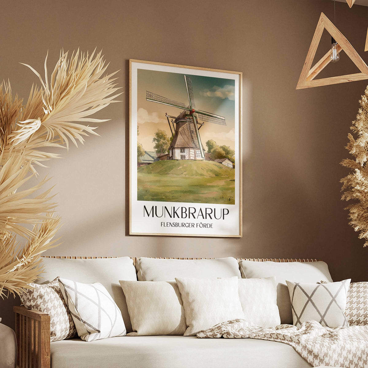 munkbrarup-flensburger-förde-deutschland-poster-aquarell