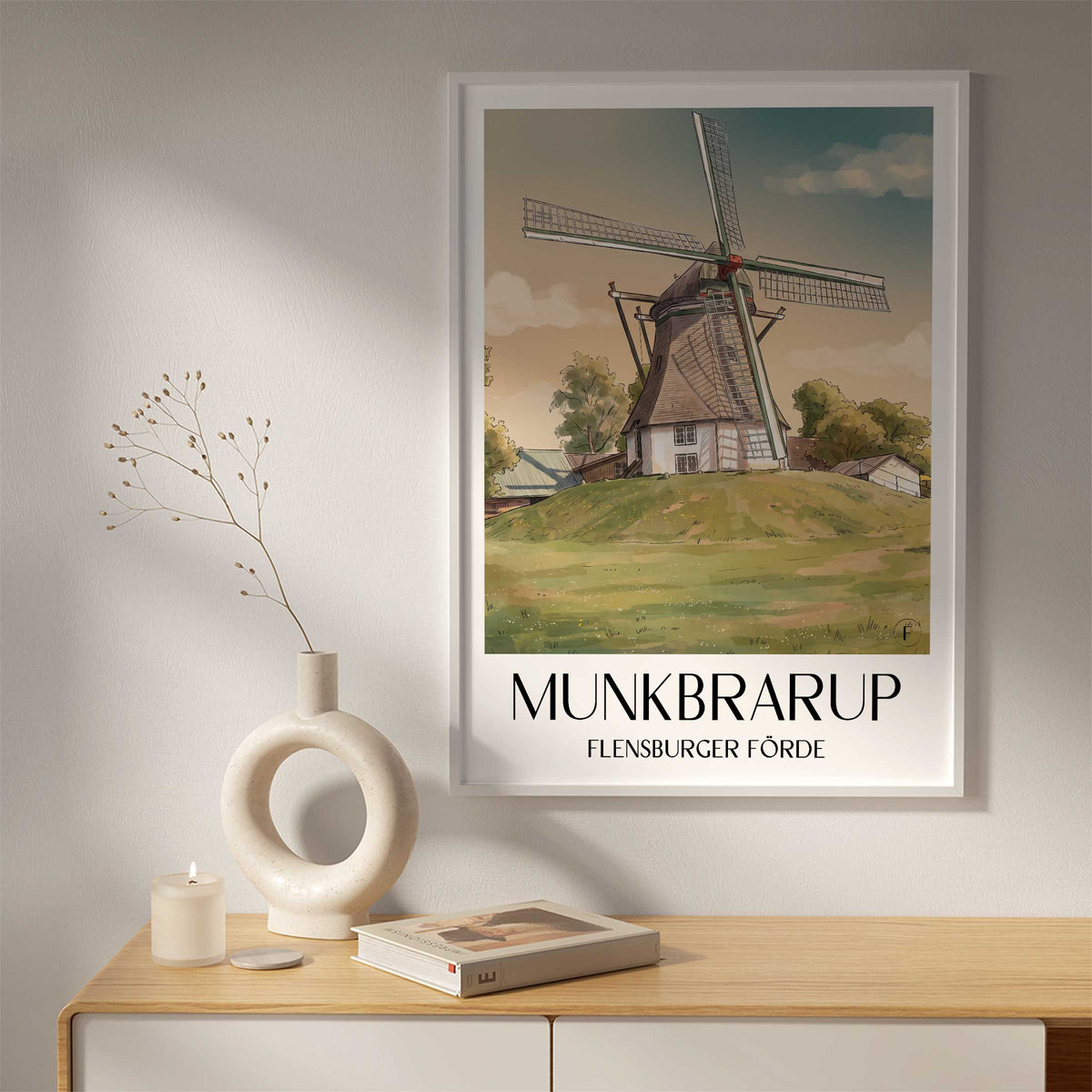 munkbrarup-flensburger-förde-deutschland-poster-aquarell