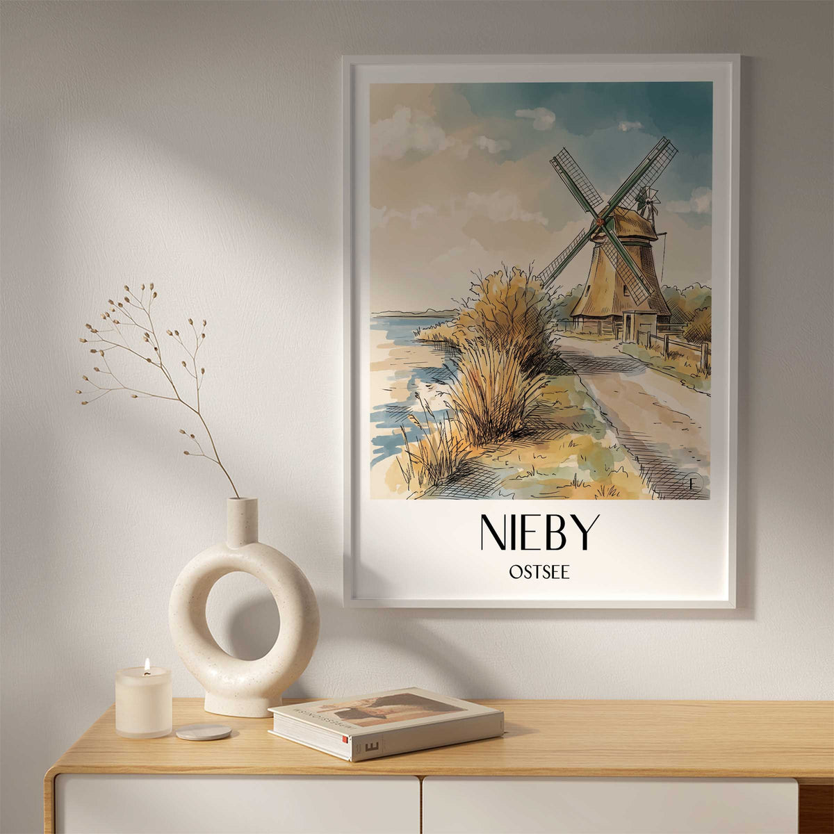 nieby-ostsee-deutschland-poster-aquarell