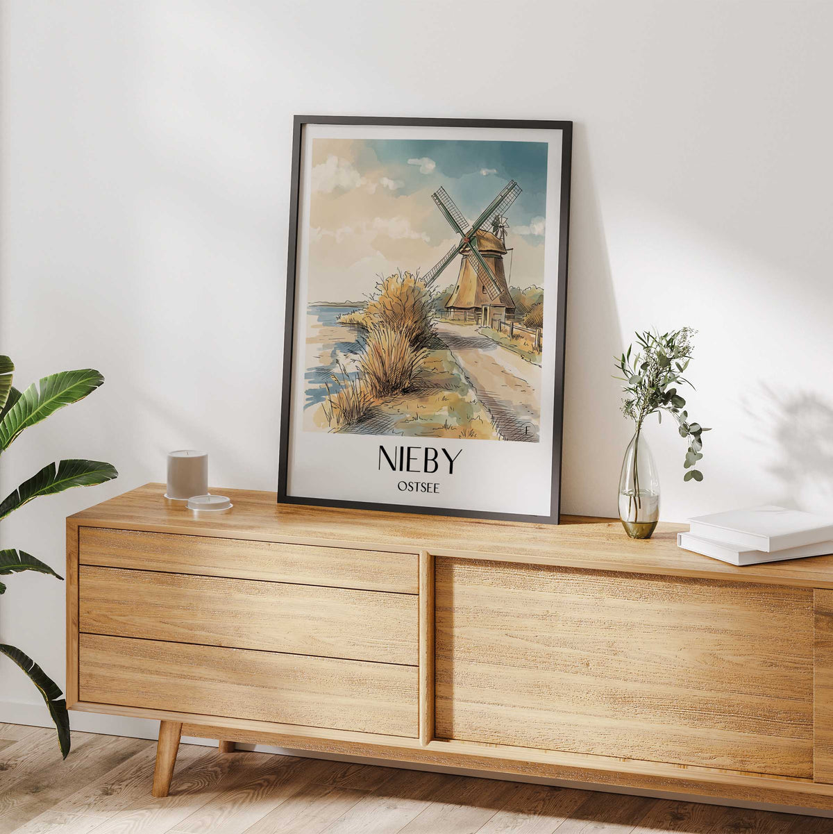 nieby-ostsee-deutschland-poster-aquarell