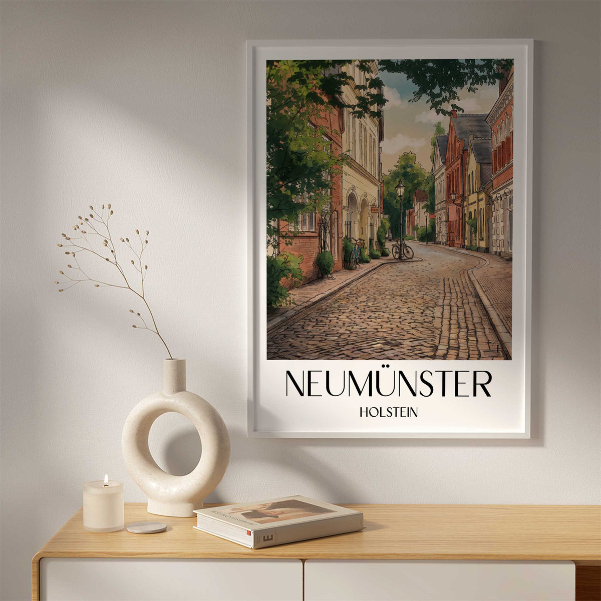 neumünster-holstein-deutschland-poster-aquarell