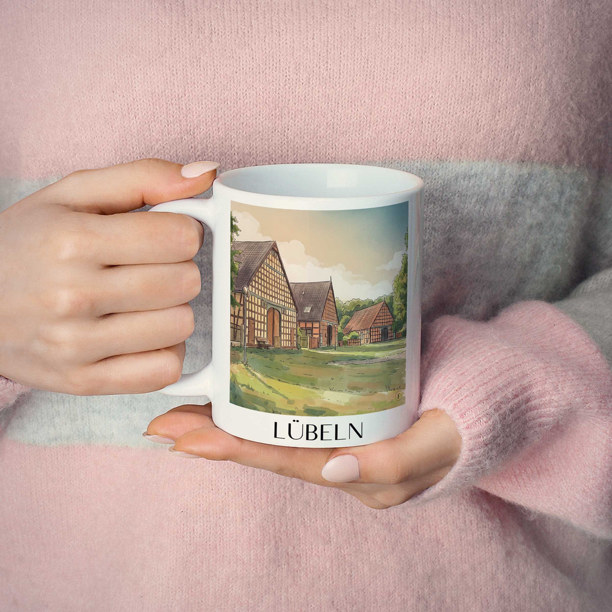lübeln-wendland-deutschland-kaffeebecher-aquarell