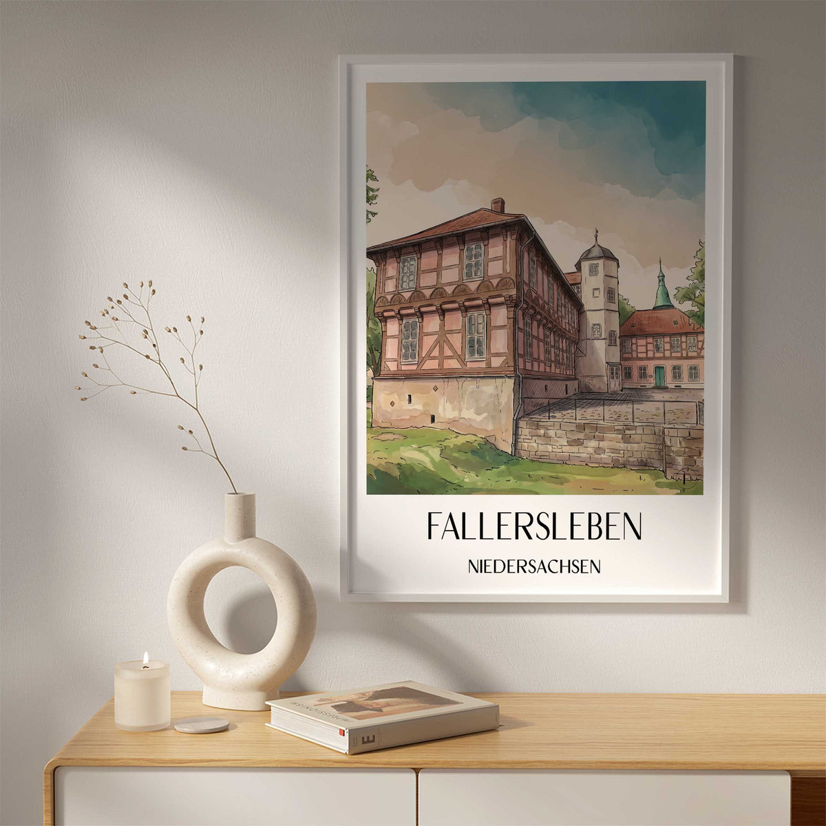 fallersleben-niedersachsen-deutschland-poster-aquarell
