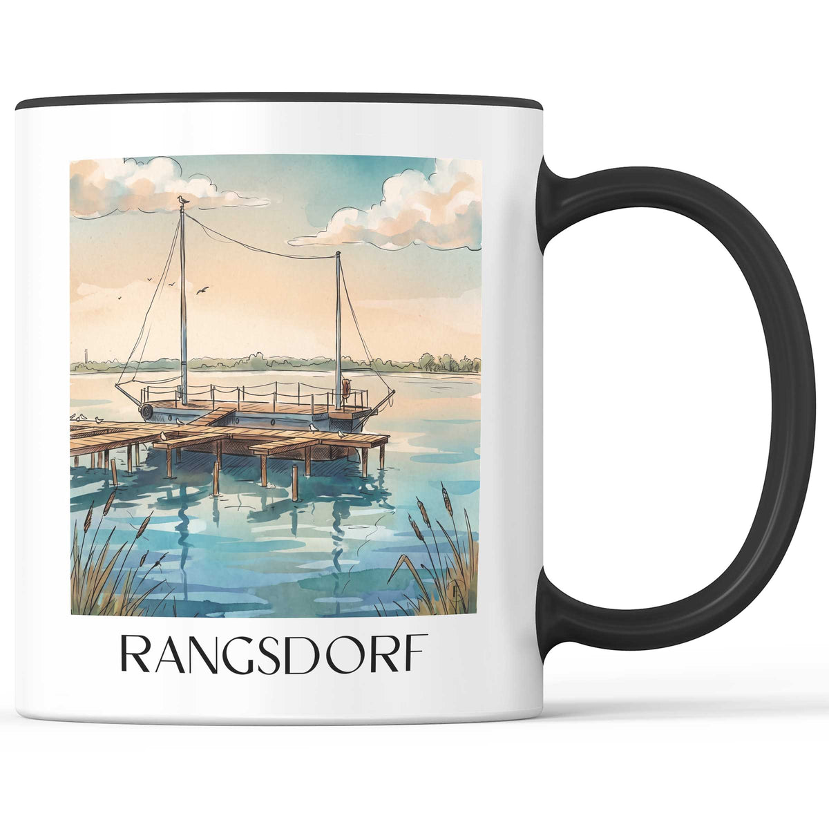 Rangsdorf Kaffeebecher - Teltow - Deutschland Becher - Kaffeetasse im Aquarell Stil