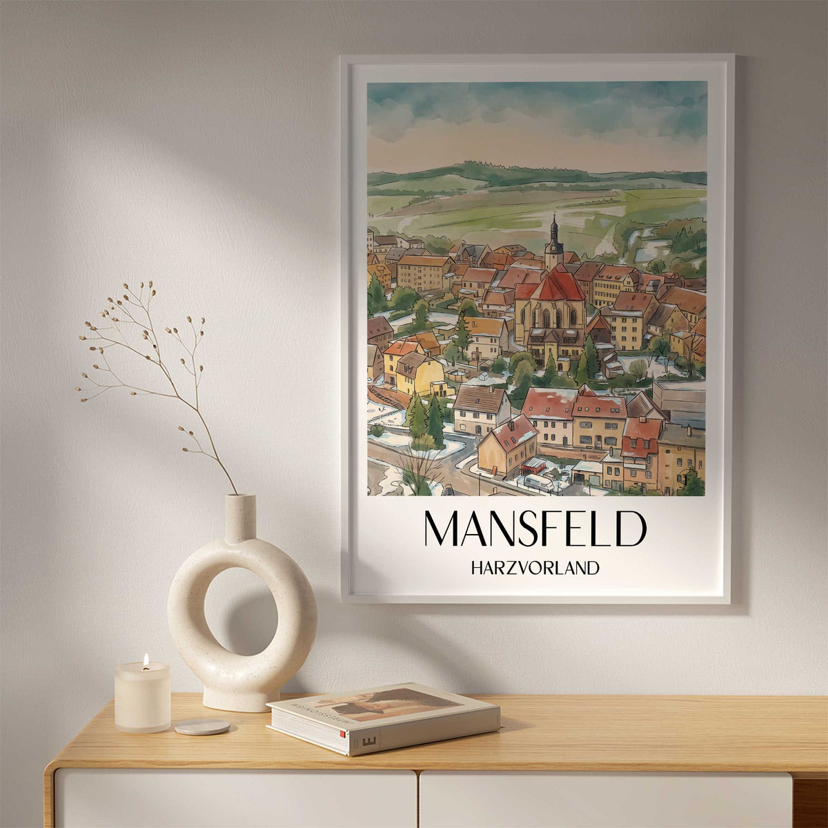 mansfeld-harzvorland-deutschland-poster-aquarell