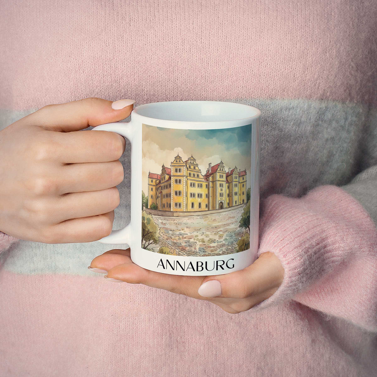 annaburg-sachsen-anhalt-deutschland-kaffeebecher-aquarell