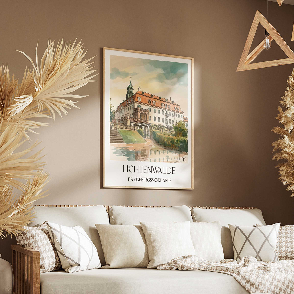 lichtenwalde-erzgebirgsvorland-deutschland-poster-aquarell